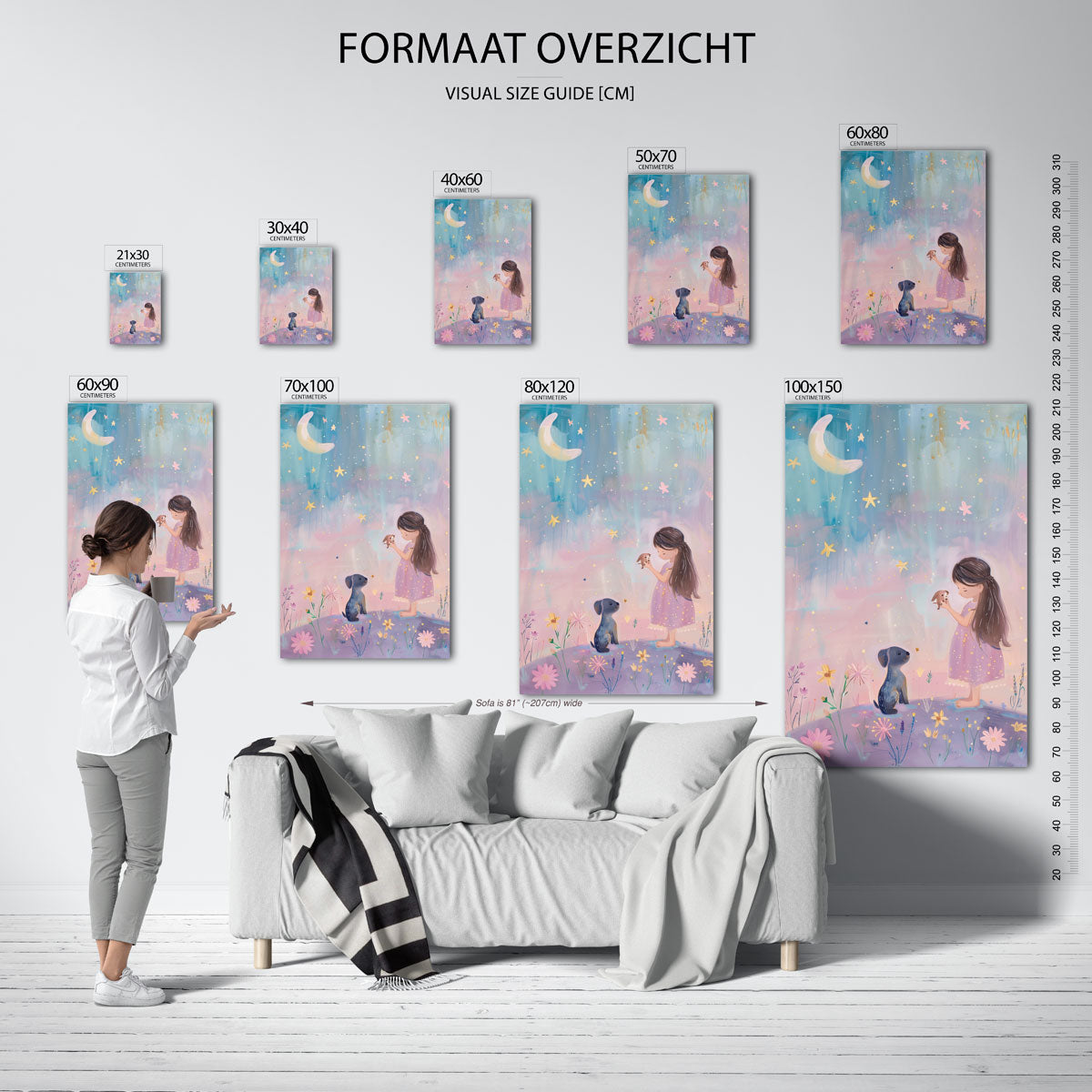 Meisje met hond Poster