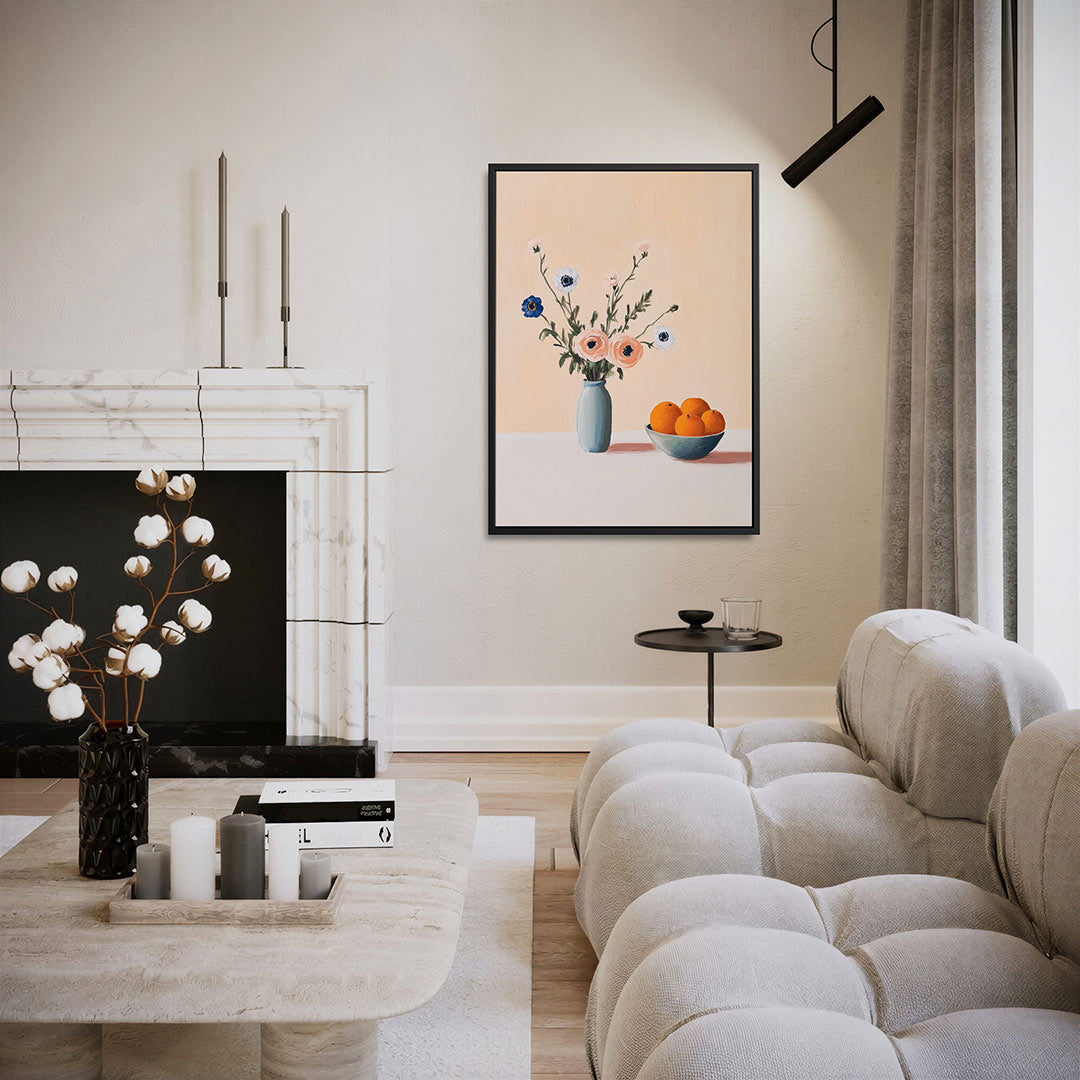 Bloemen en fruit Kunstwerk