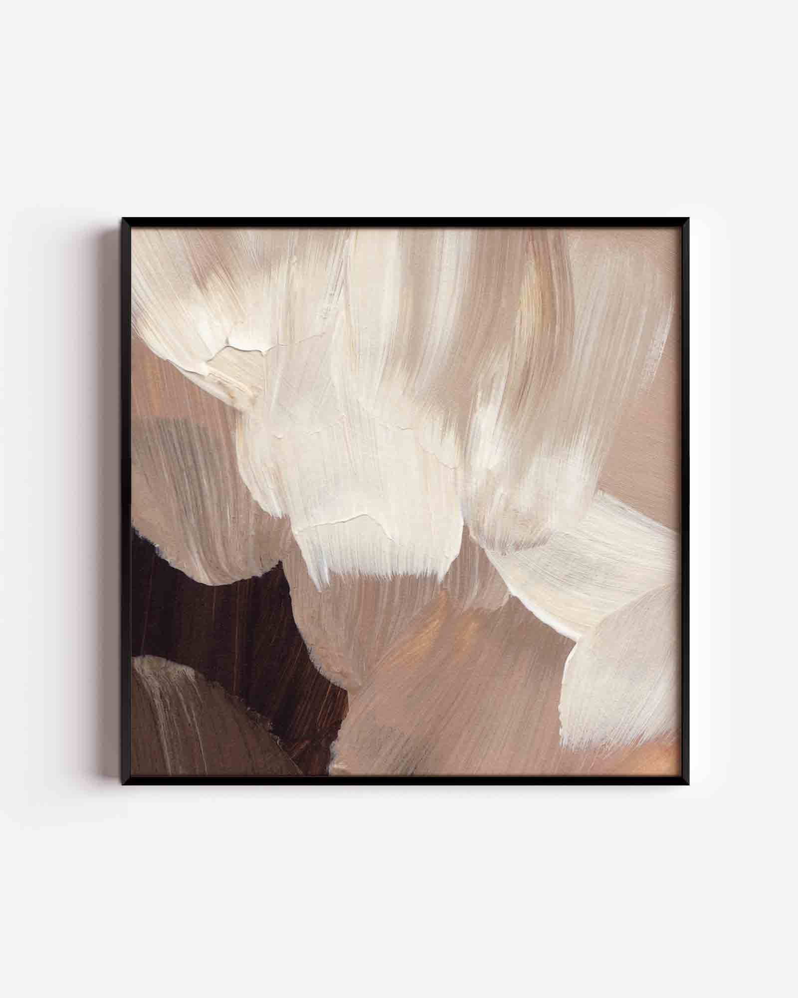 Abstracte beige vormen Poster