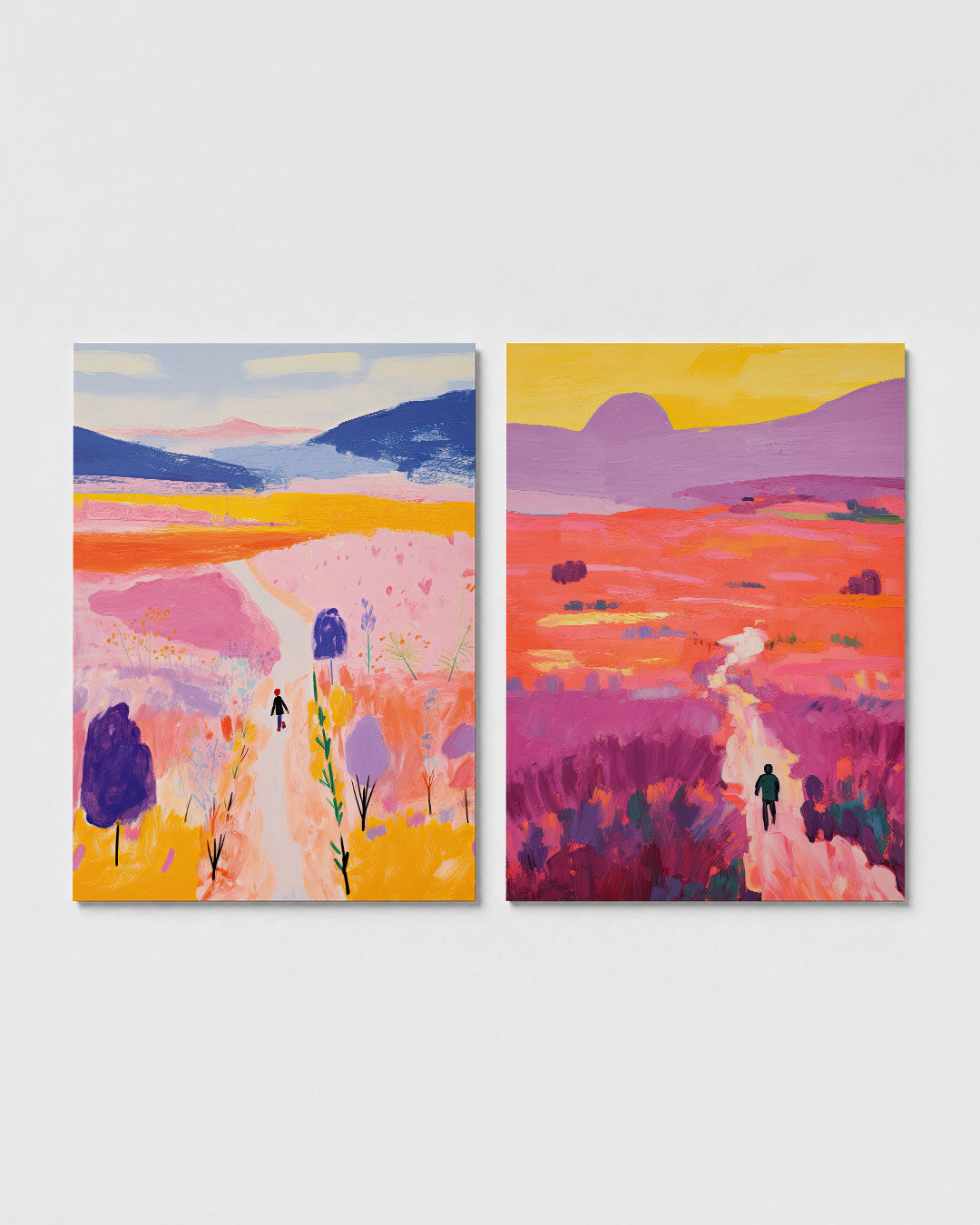 Kleurrijke landschapsdroom Posterset