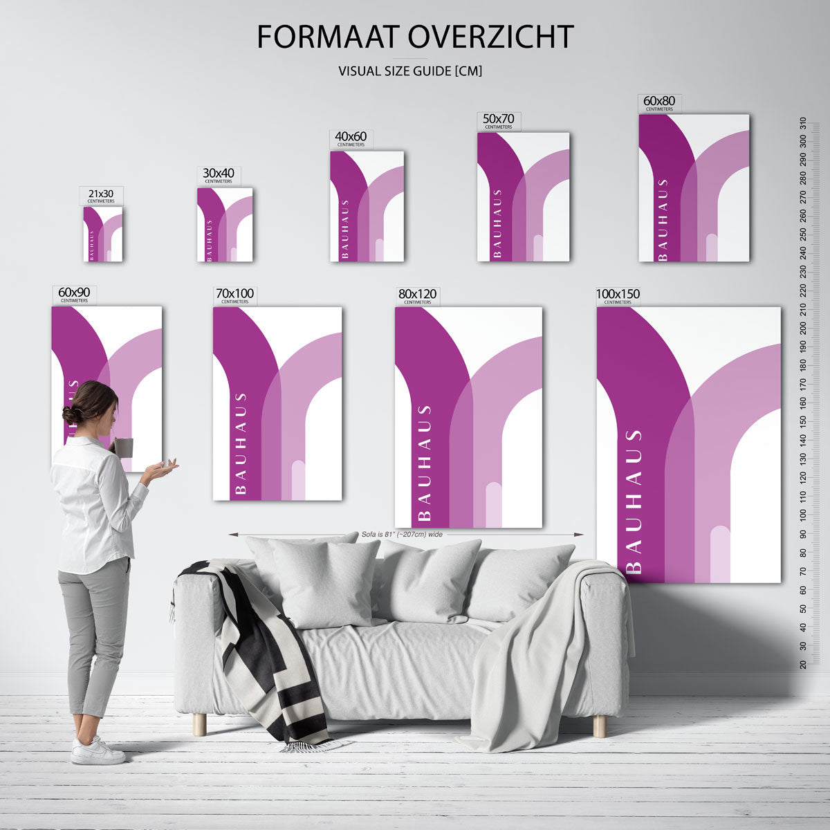 Kleurvlakken en lijnen Poster