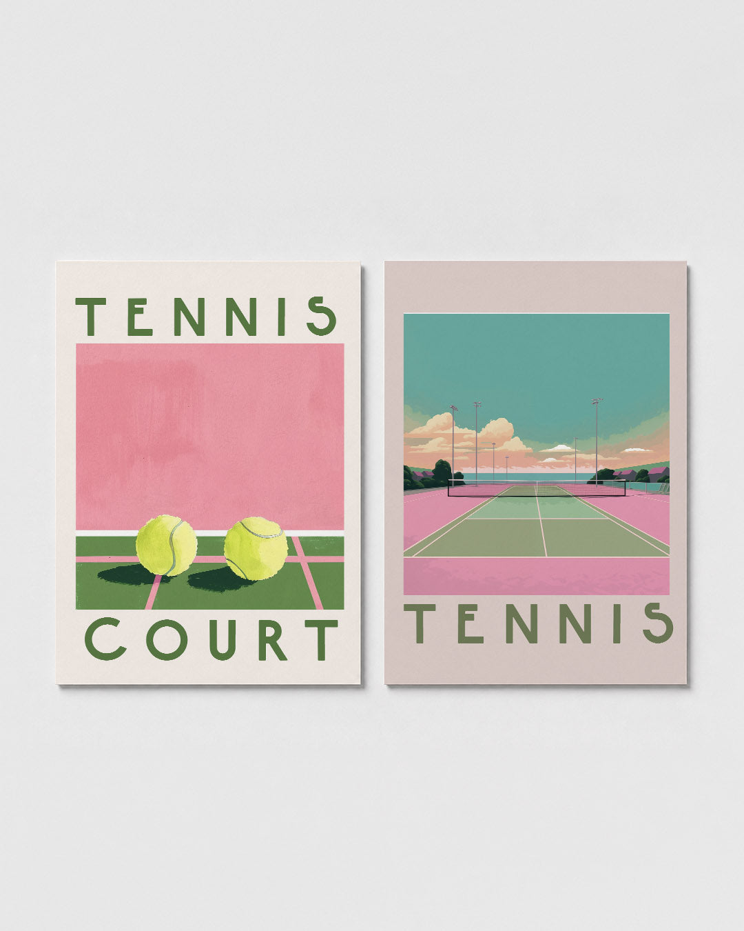 Tennisveld kleuren Posterset
