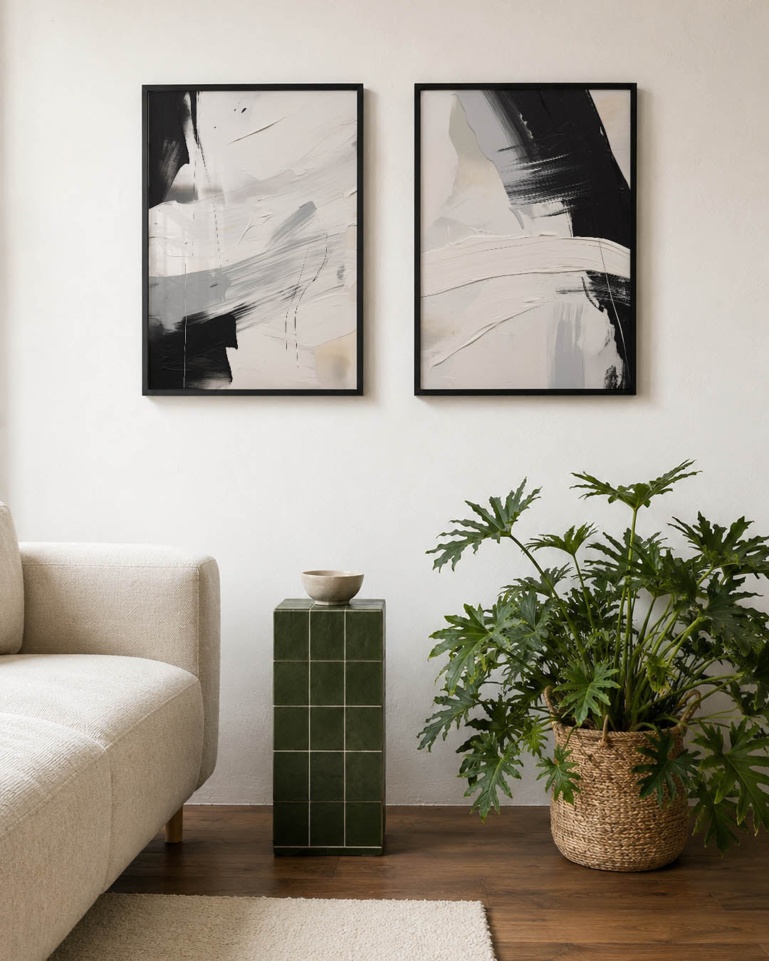 Vloeiende kleurvlakken Posterset