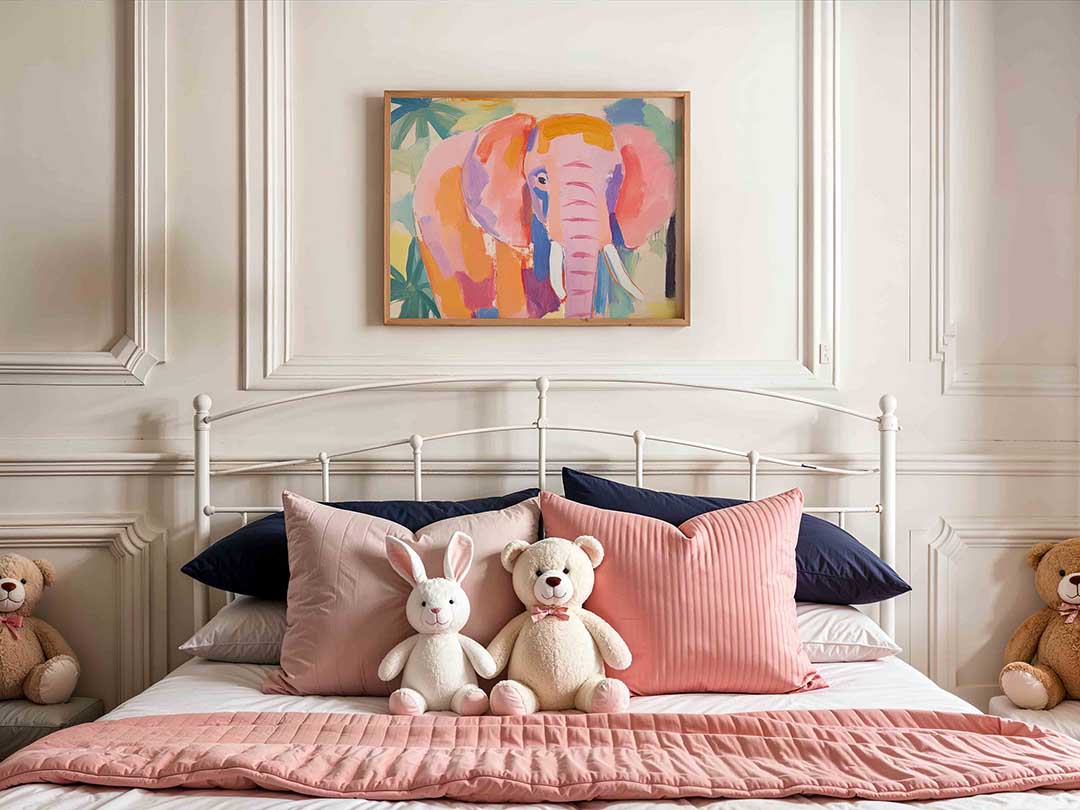 Olifant in kleurrijke tinten Poster