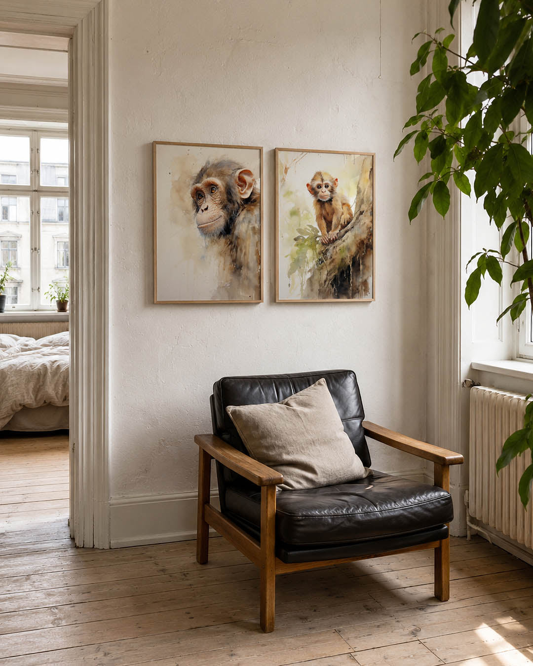 Dierlijke aquarel Posterset