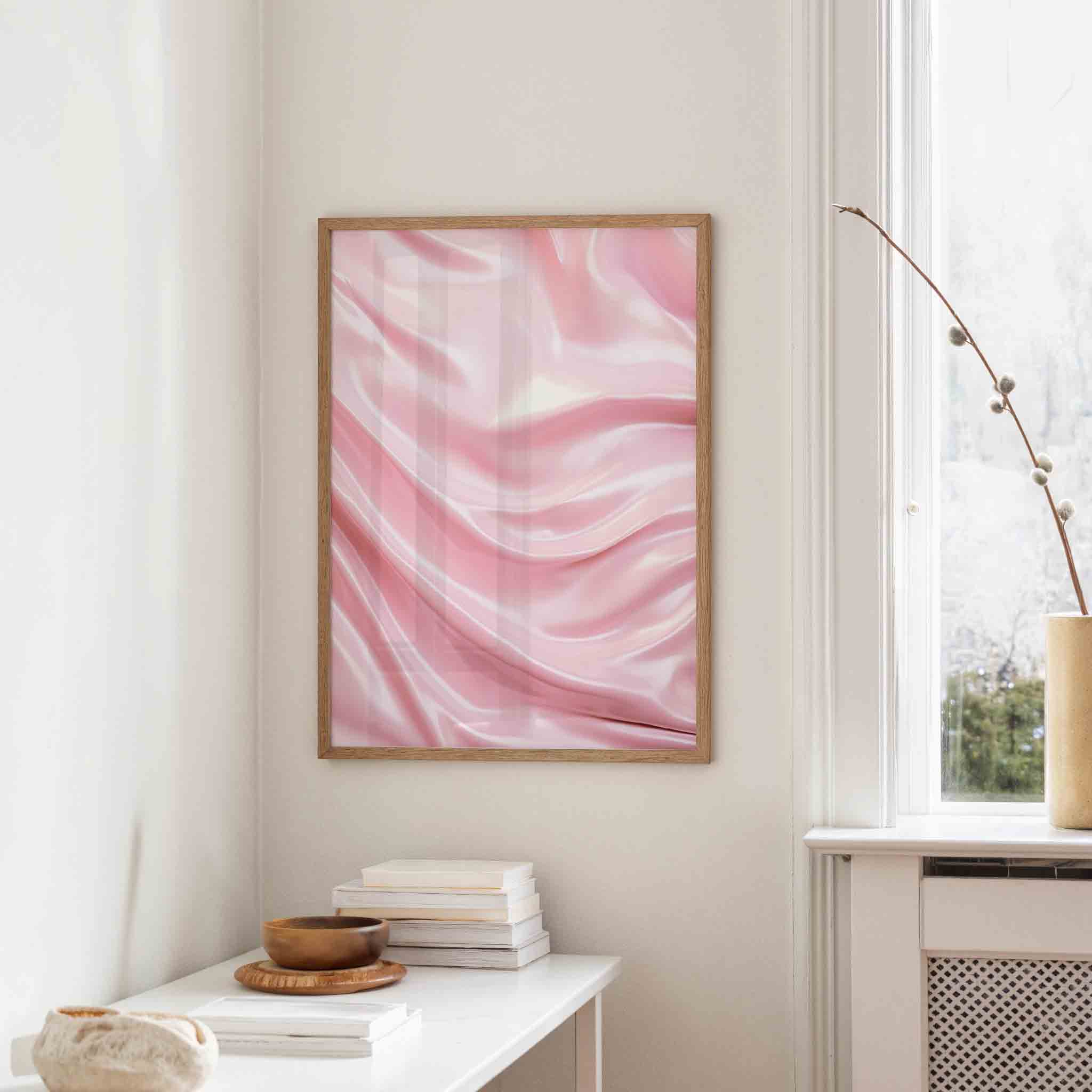 Zachte roze textuur Poster
