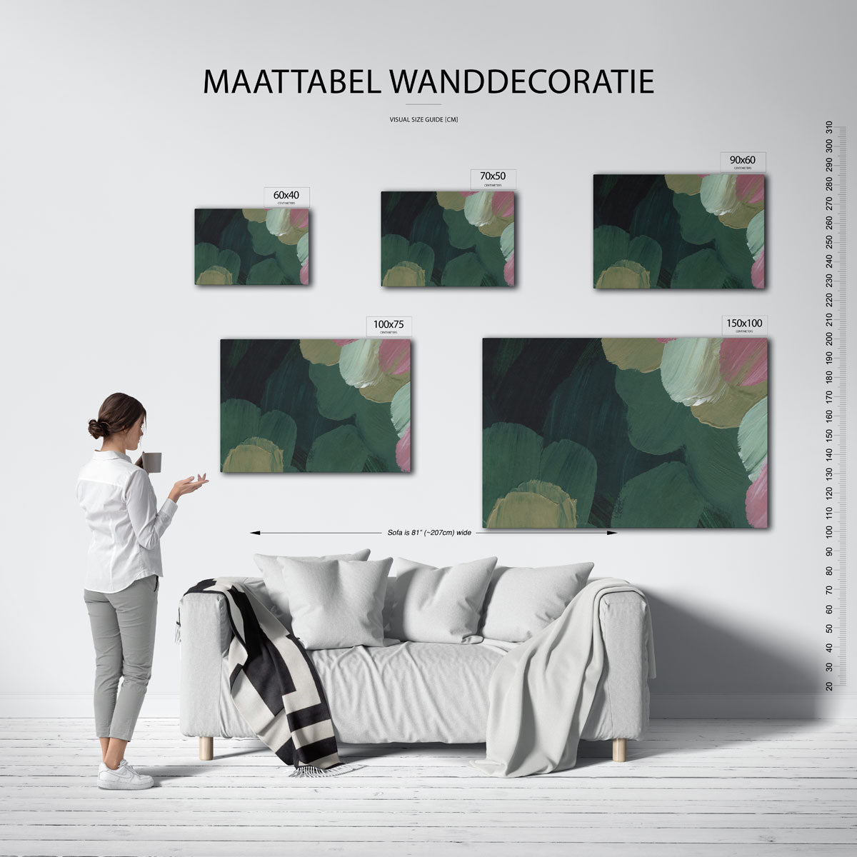 Organische kleurencompositie Kunstwerk