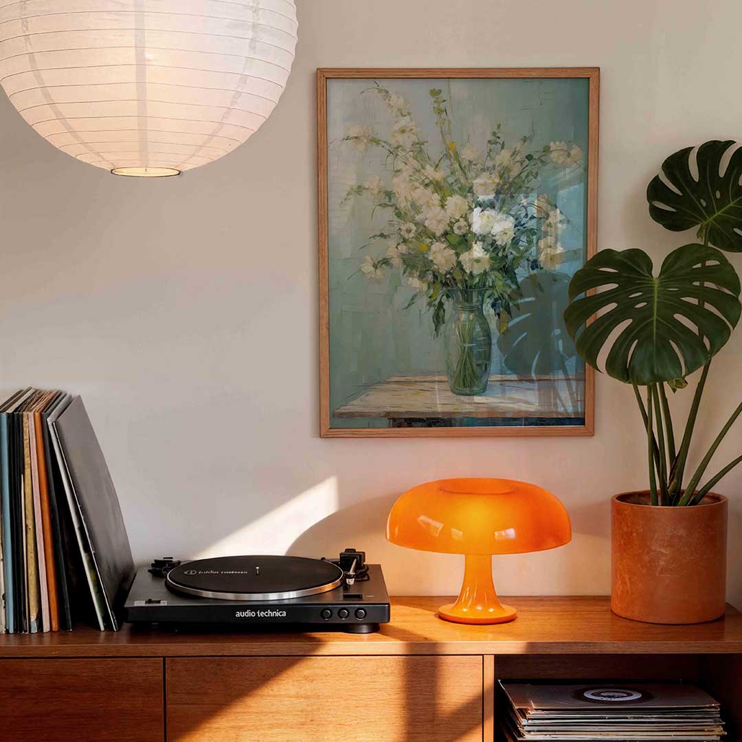 Bloemen in vaas Poster