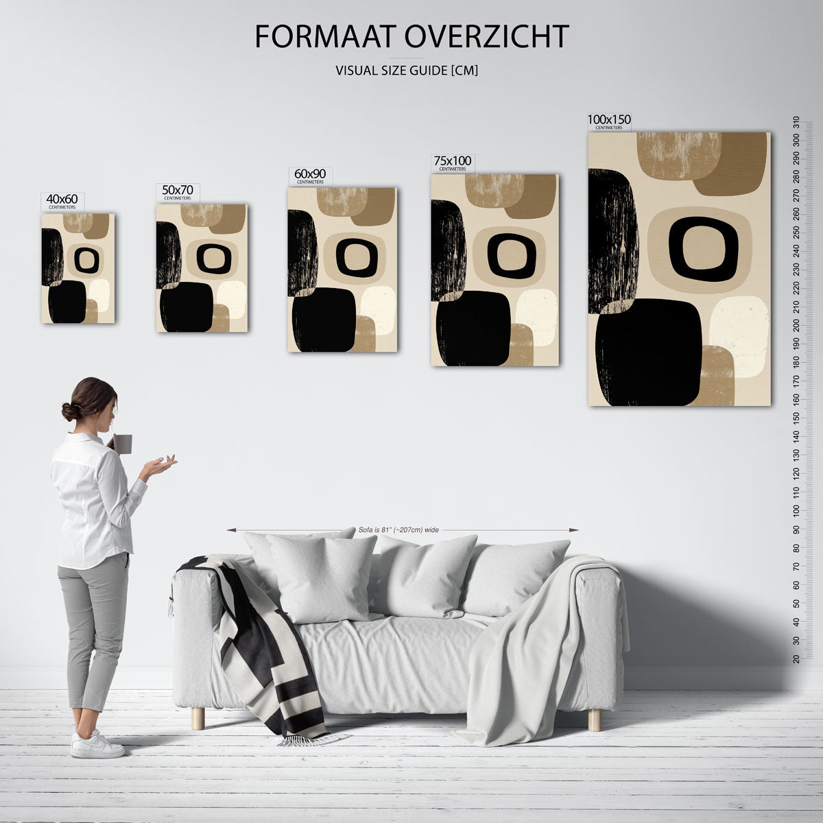 Organische vormen compositie Kunstwerk