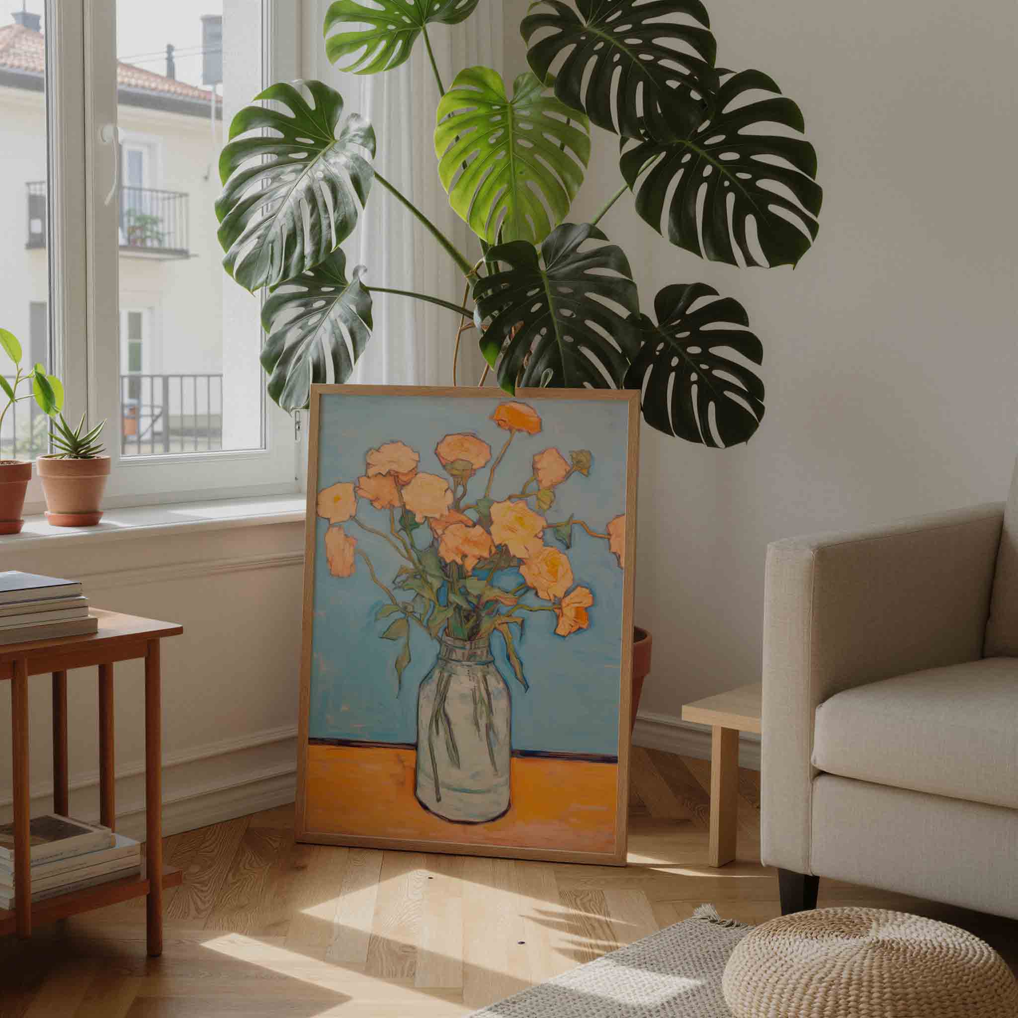 Bloemen in vaas Poster