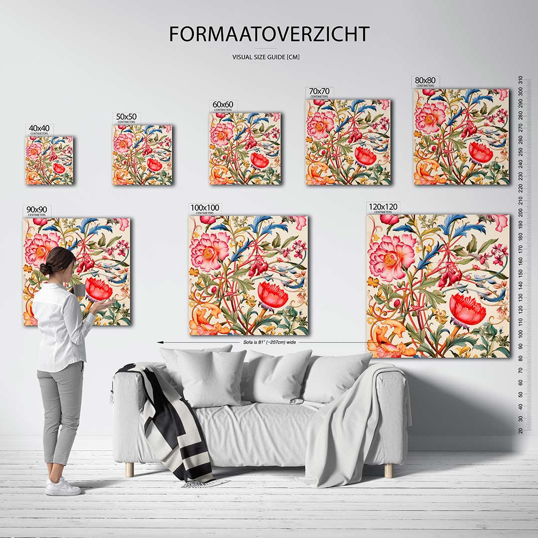 Bloemrijke fantasie Kunstwerk