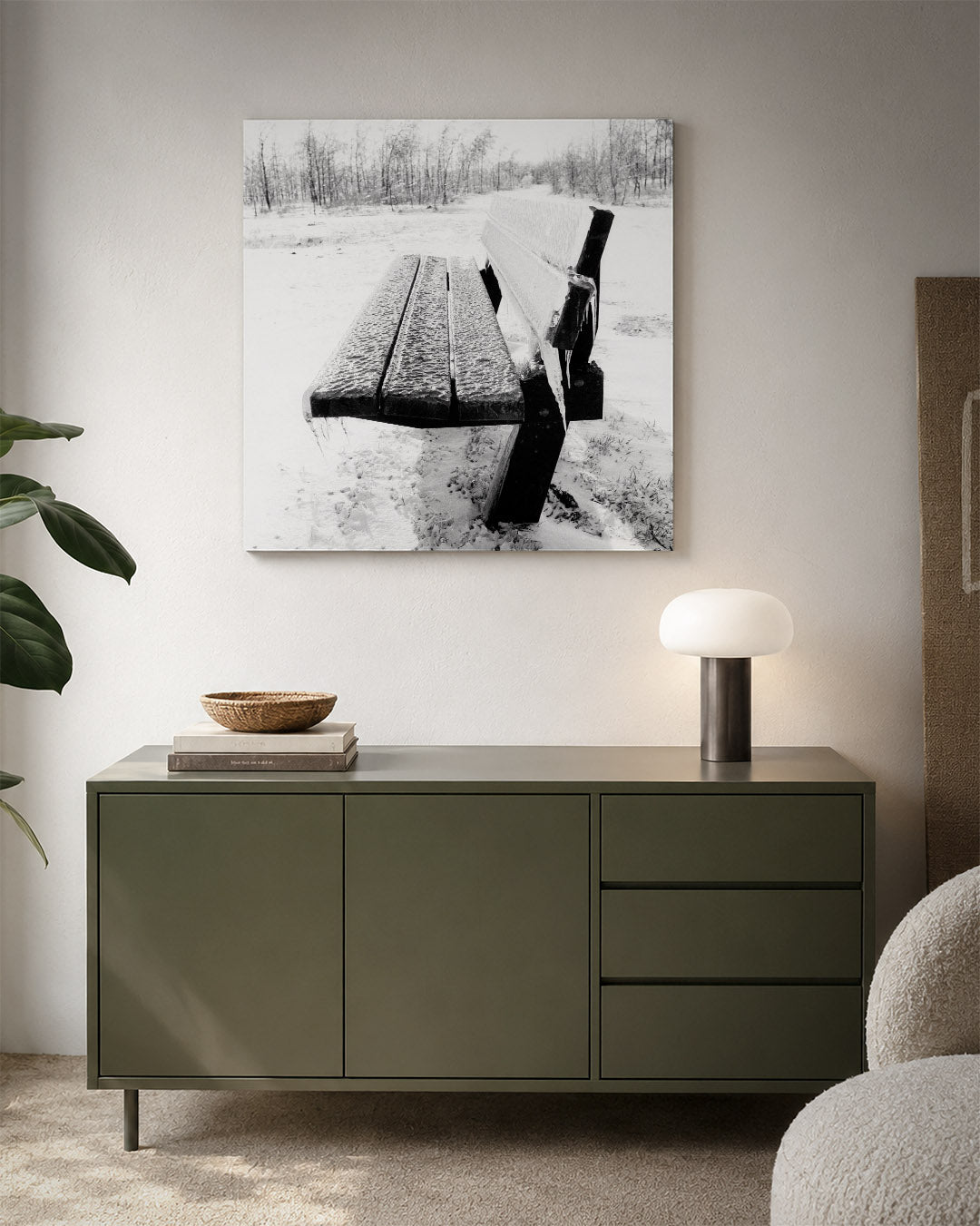 Bevroren bankje Kunstwerk
