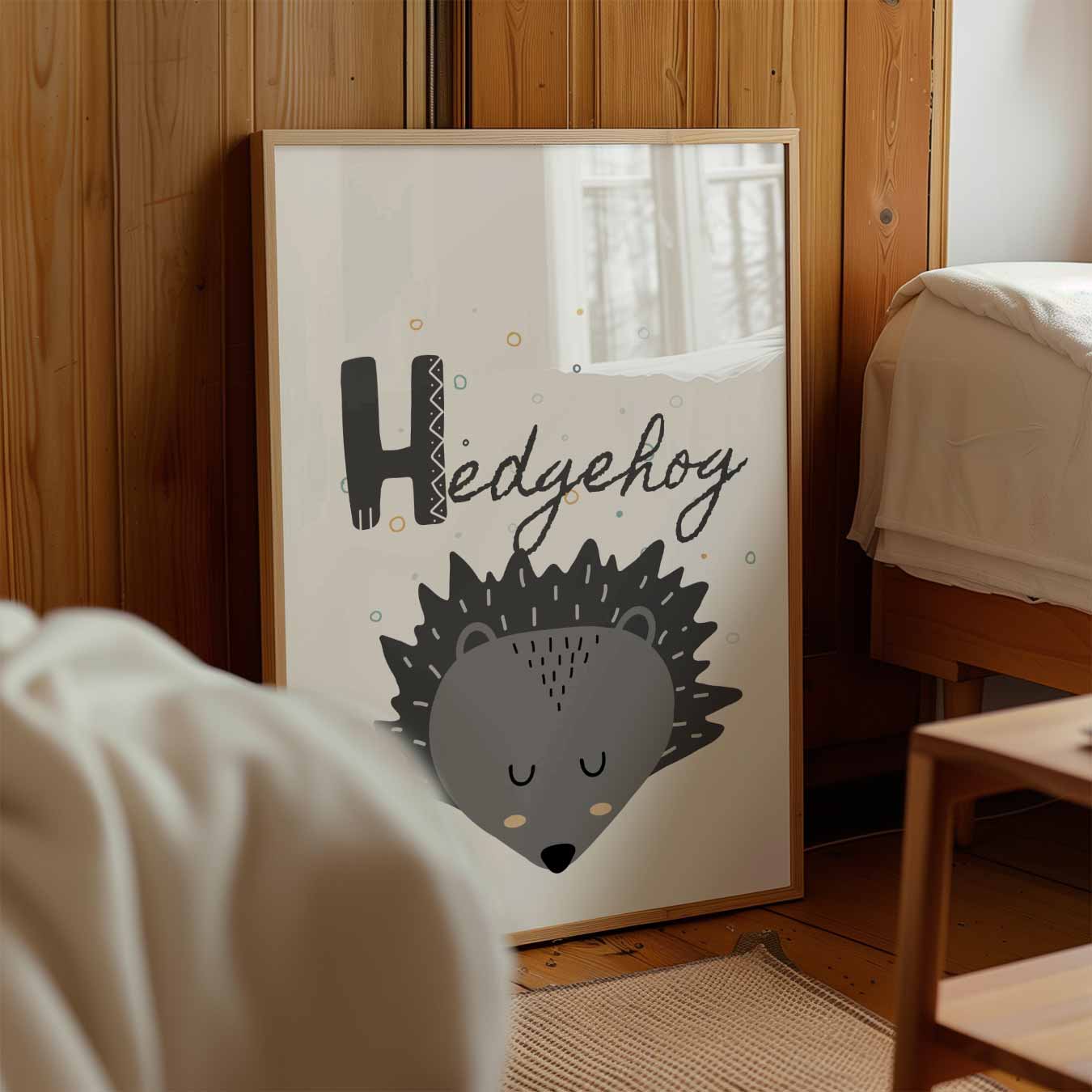 Schattige Egel Poster-WallArtistic