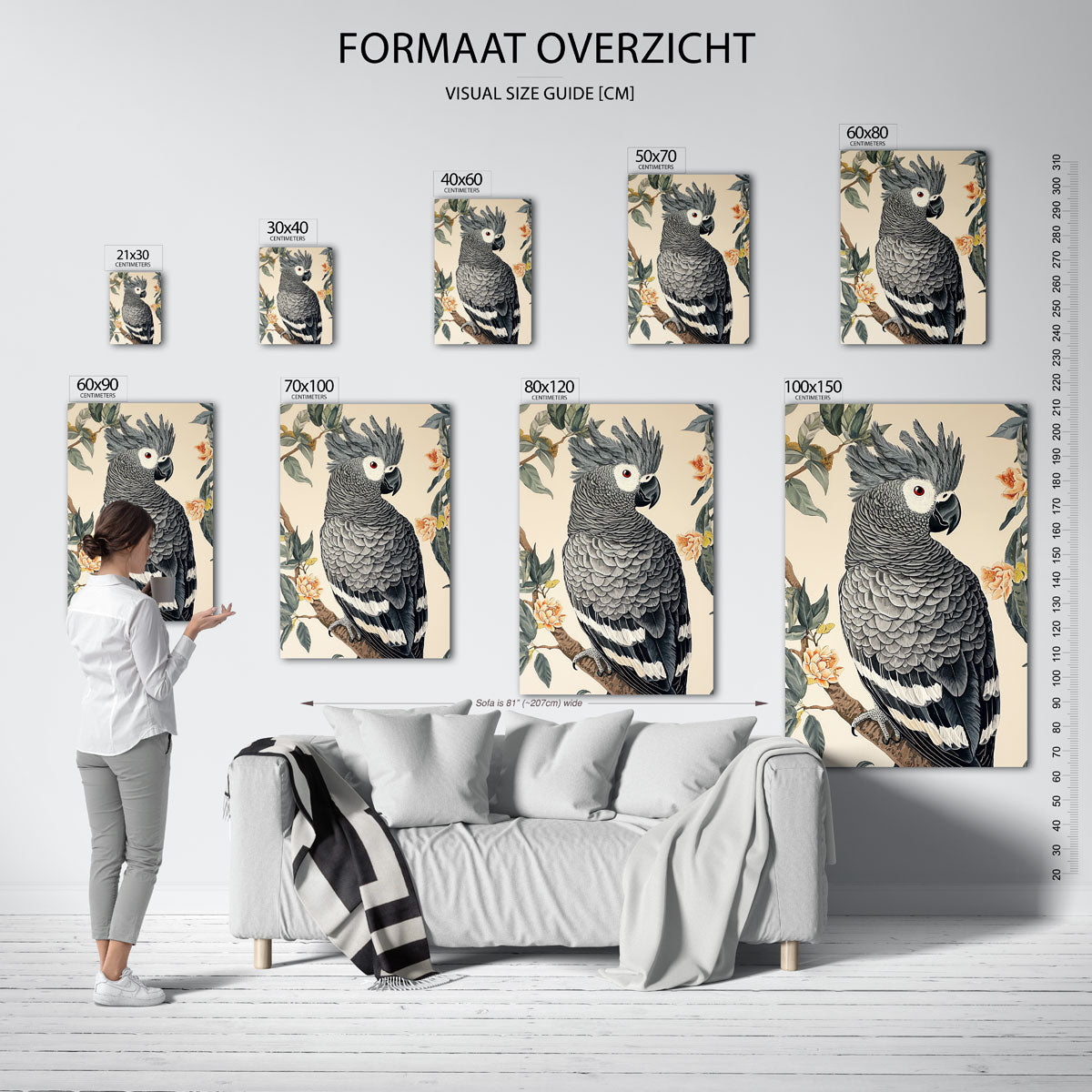 Papegaai op tak Poster