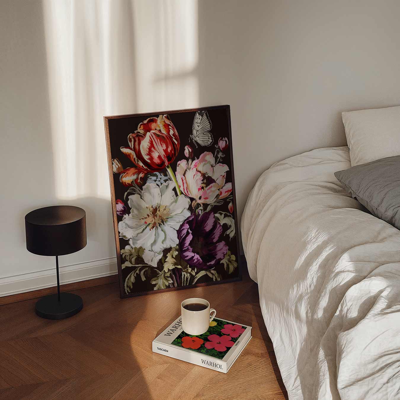 Bloemenpracht in Retro Stijl Poster-WallArtistic