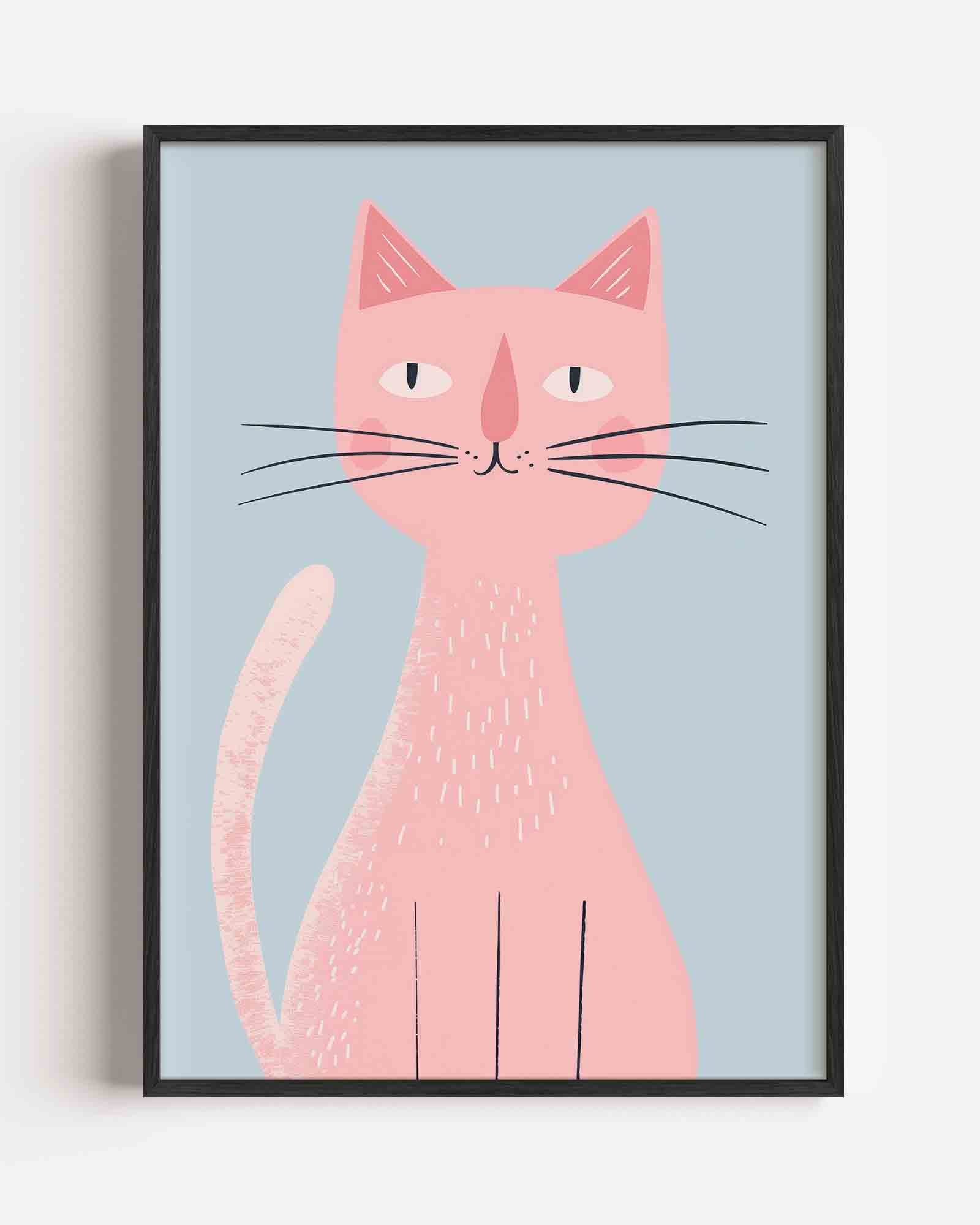 Roze kat Poster
