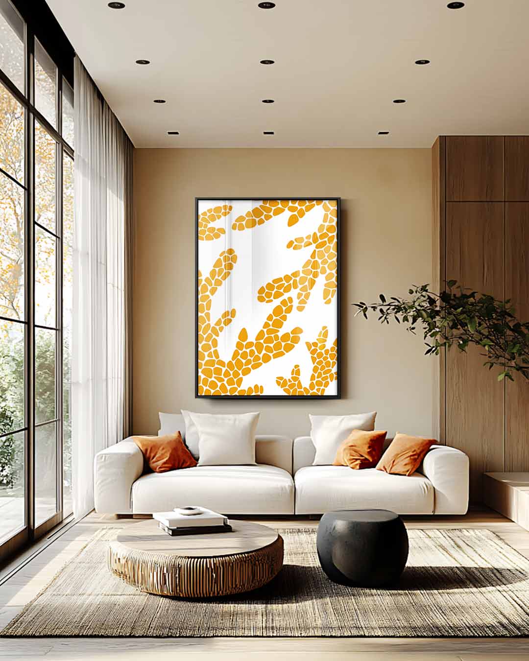Giraffe Patronen Kunstprint Kunstwerk-canvas-dibond-plexiglas-wanddecoratie-WallArtistic