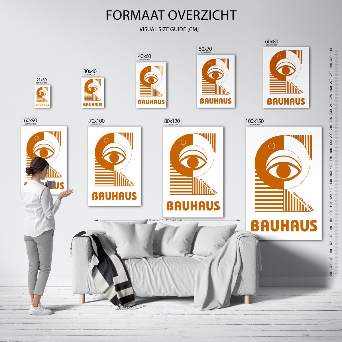 Oog en lijnen Poster