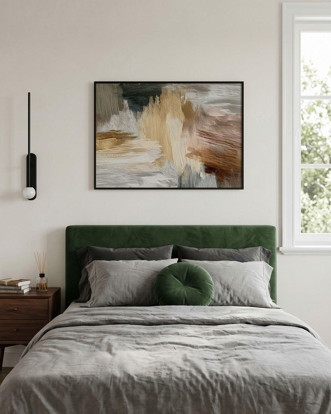 Abstracte penseelstreken Poster