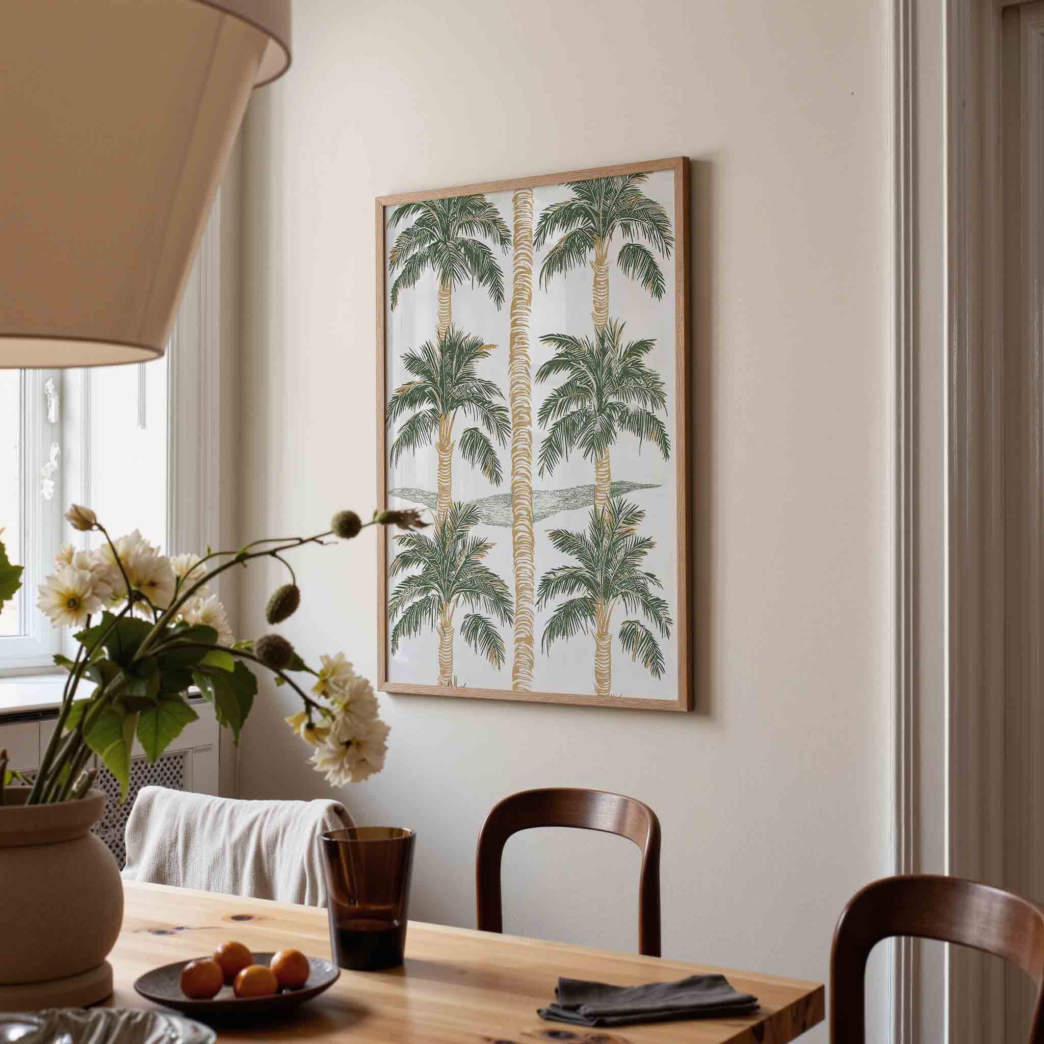 Palmbomen patroon Poster