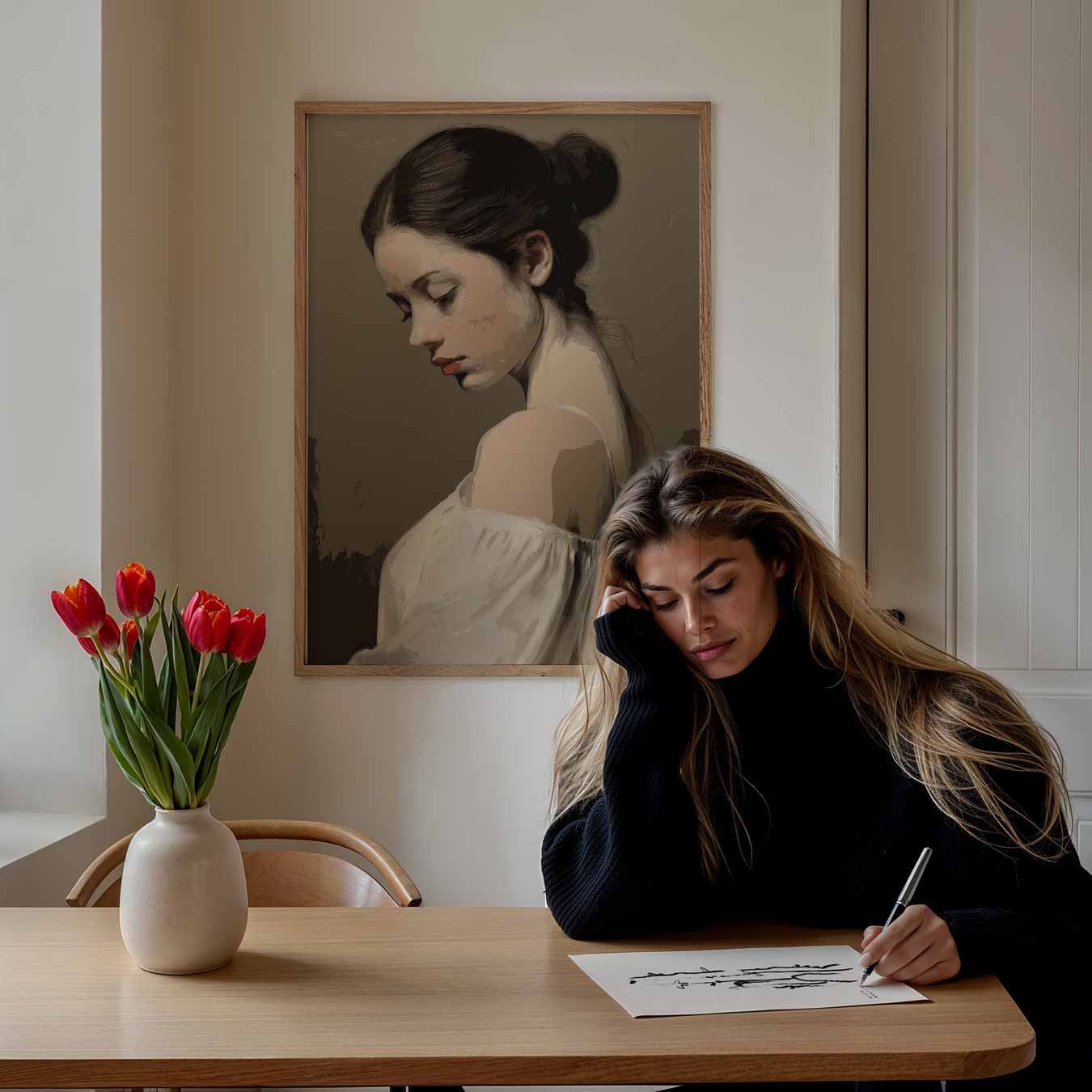Elegante Portretposter-WallArtistic