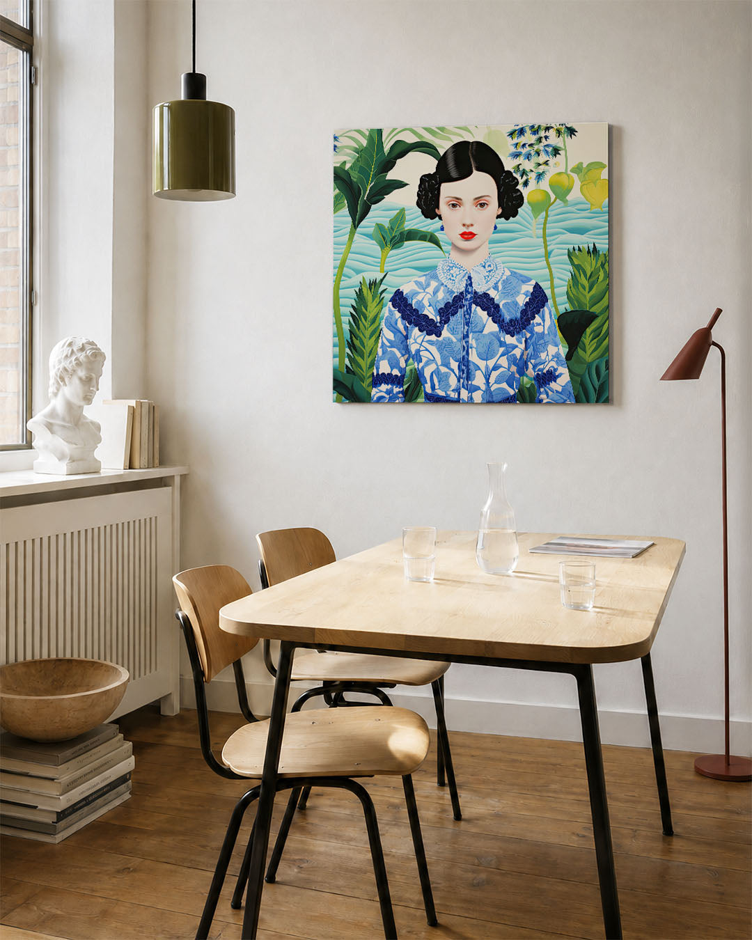 Vrouw in natuurlijke omgeving Kunstwerk
