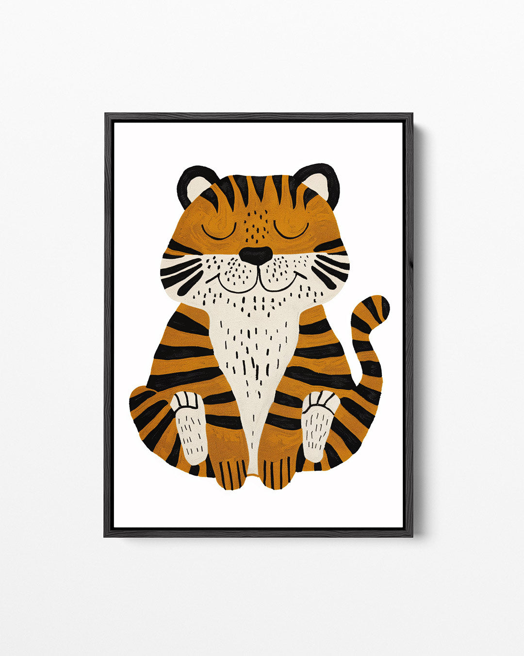 Speelse tijger illustratie Kunstwerk