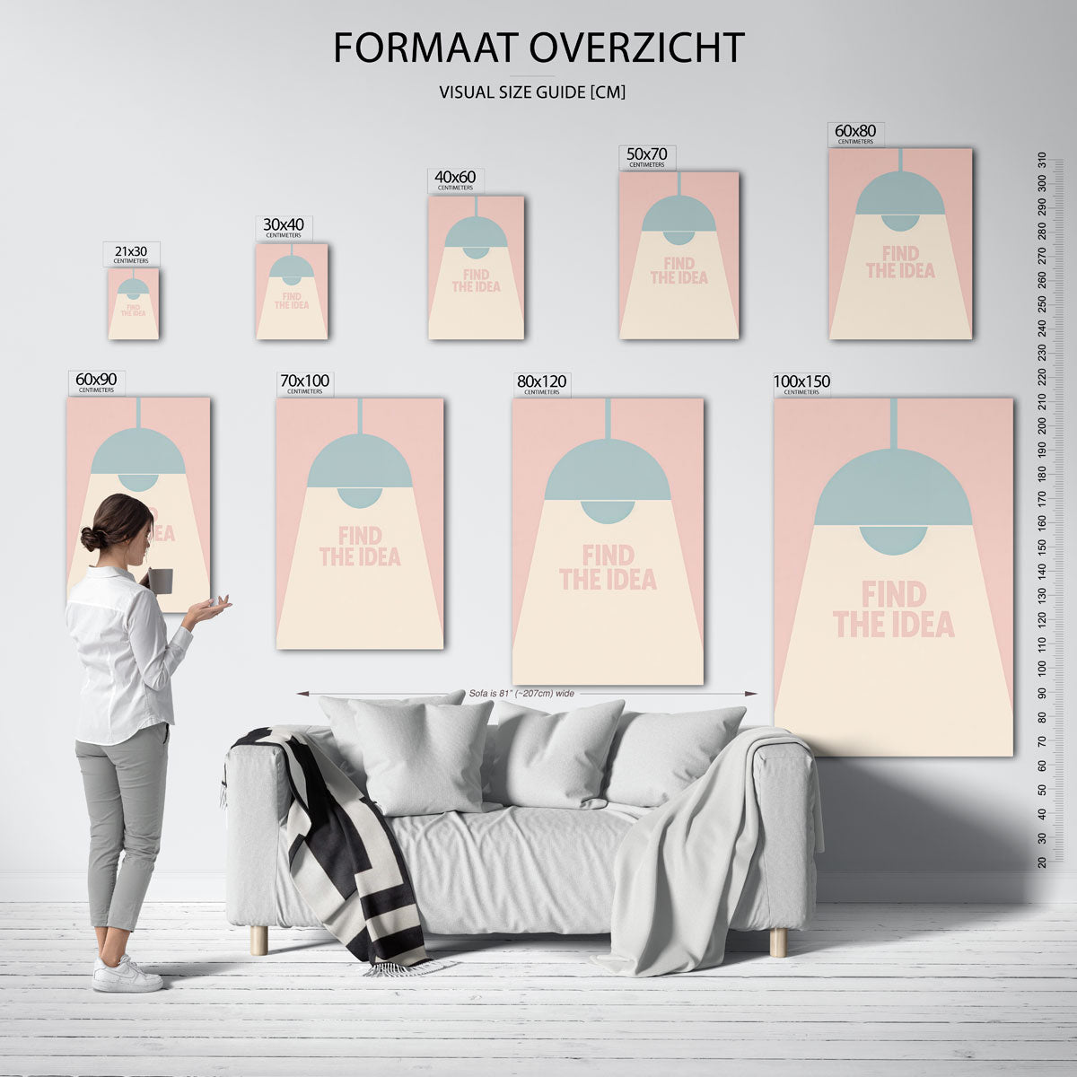 Lamp en tekst Poster
