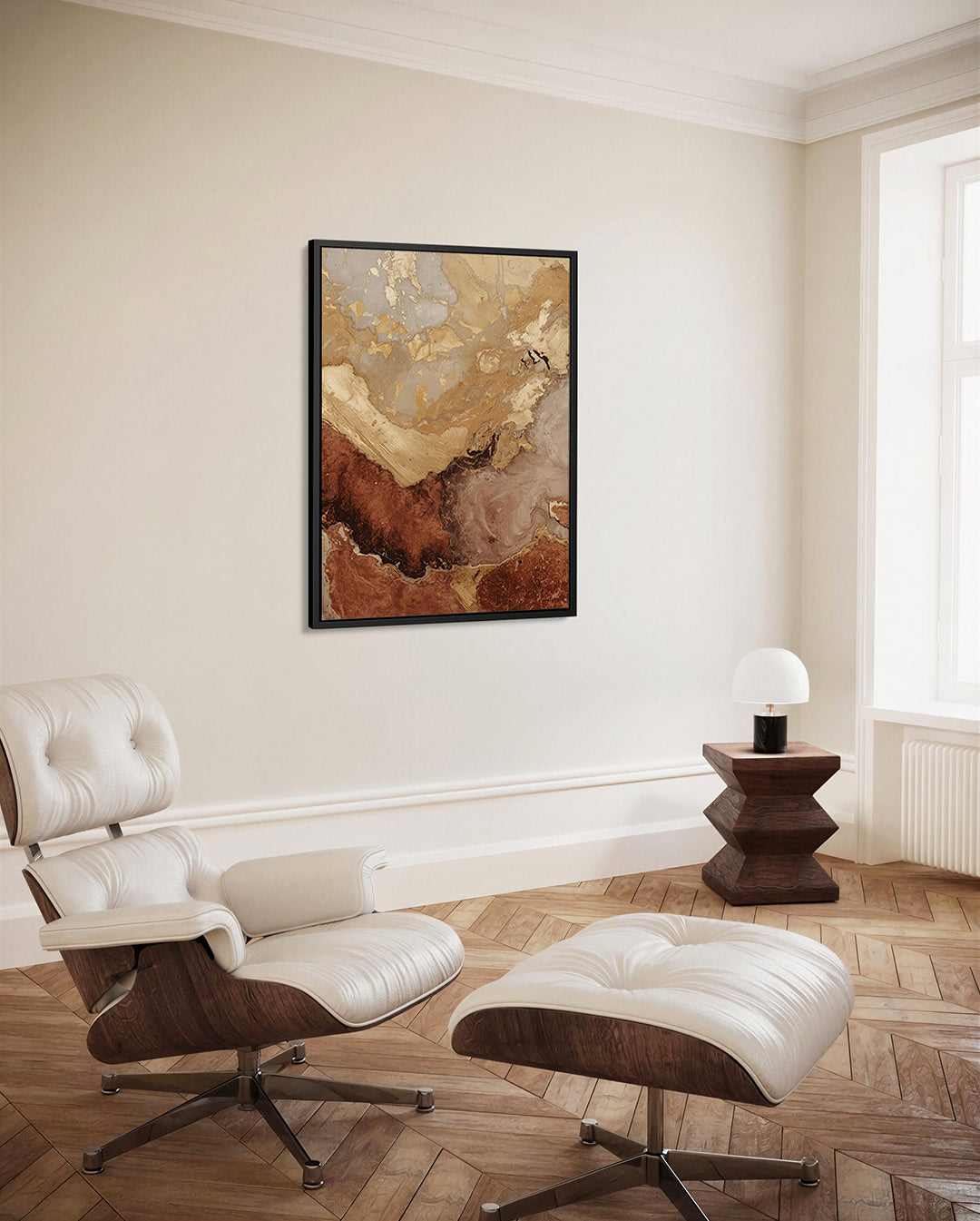 Aardse kleuren compositie Kunstwerk