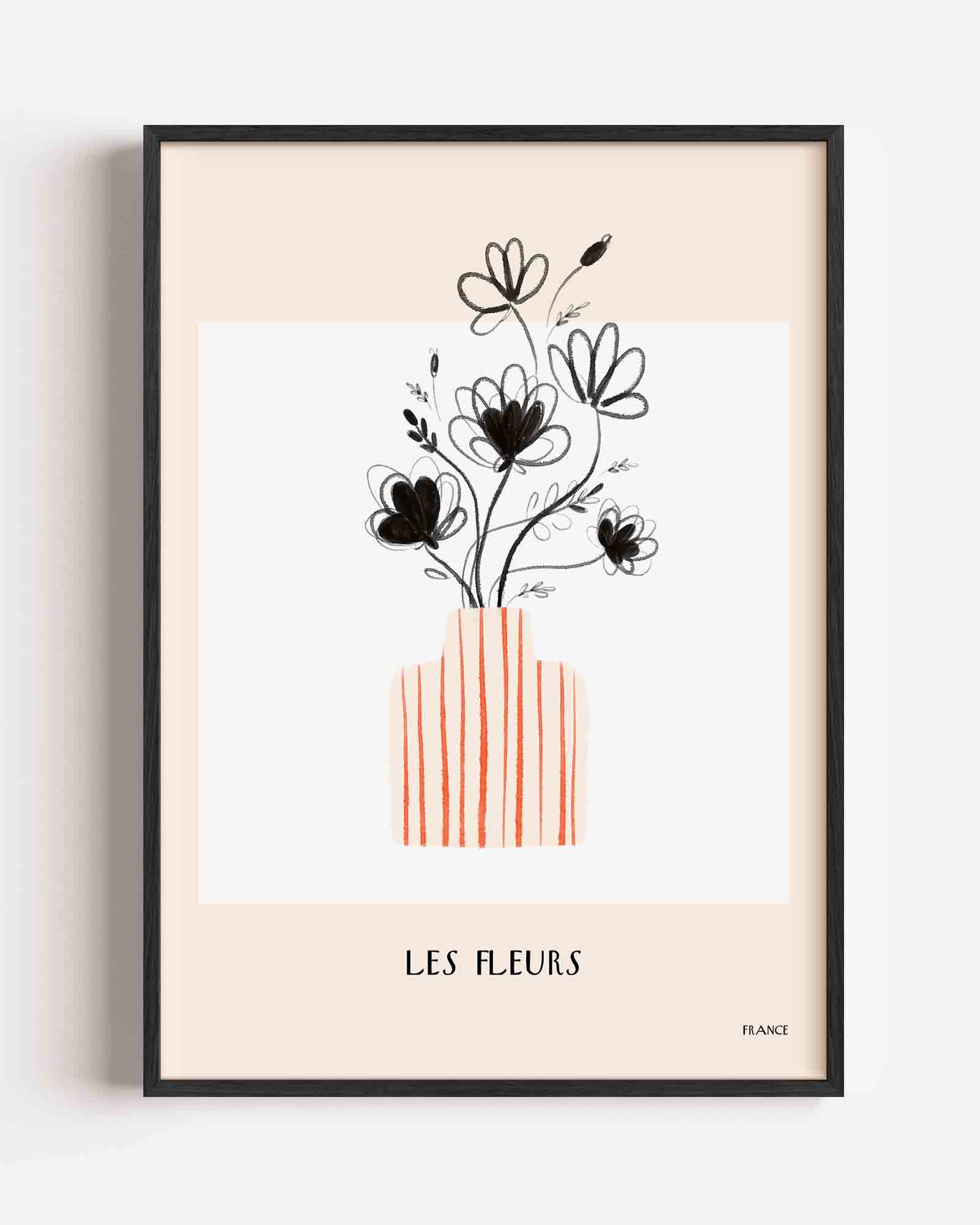 Bloemen in vaas Poster