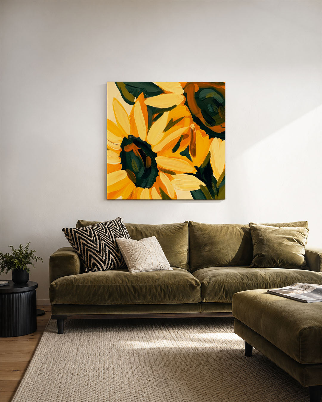 Expressieve bloemen Kunstwerk