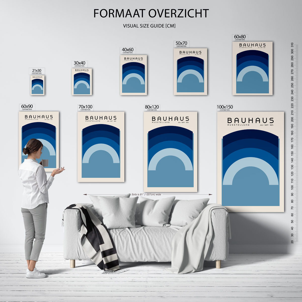 Boogvormen en kleur Poster