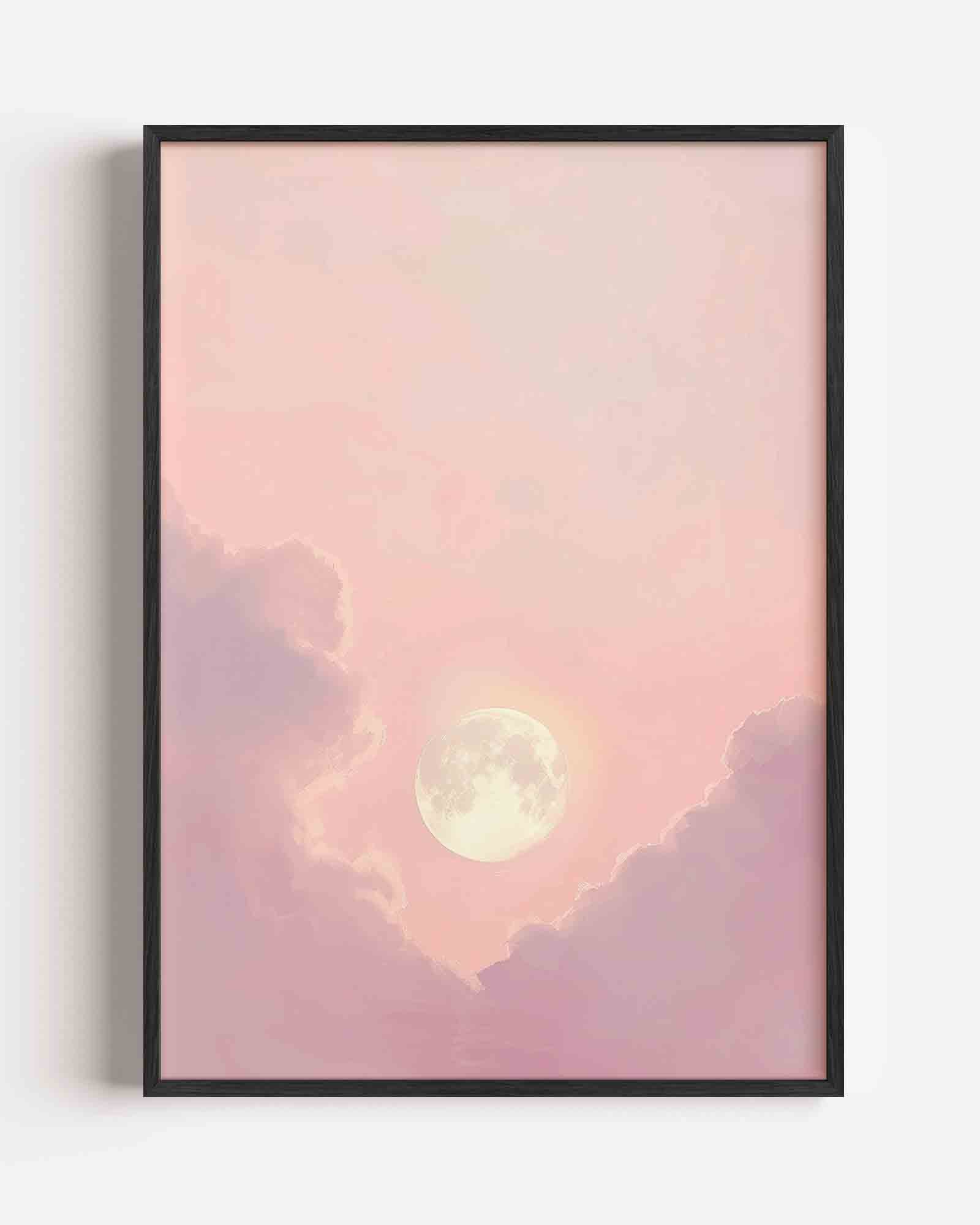 Maan en wolken Poster