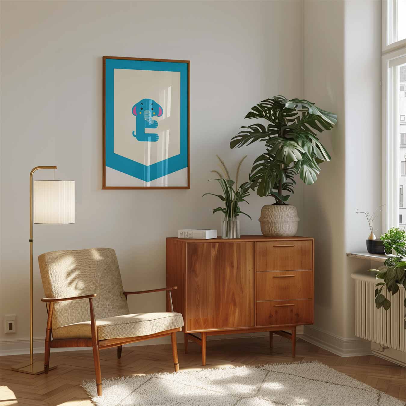 Vrolijke Olifant ABC Poster-WallArtistic