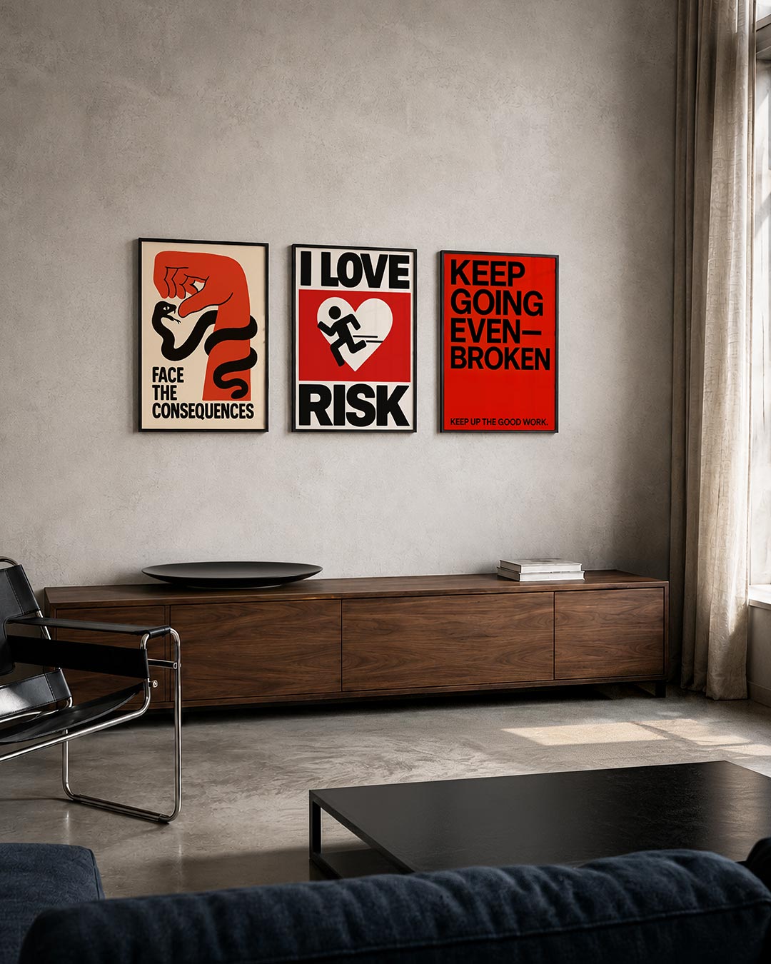 Krachtige confrontatie Posterset