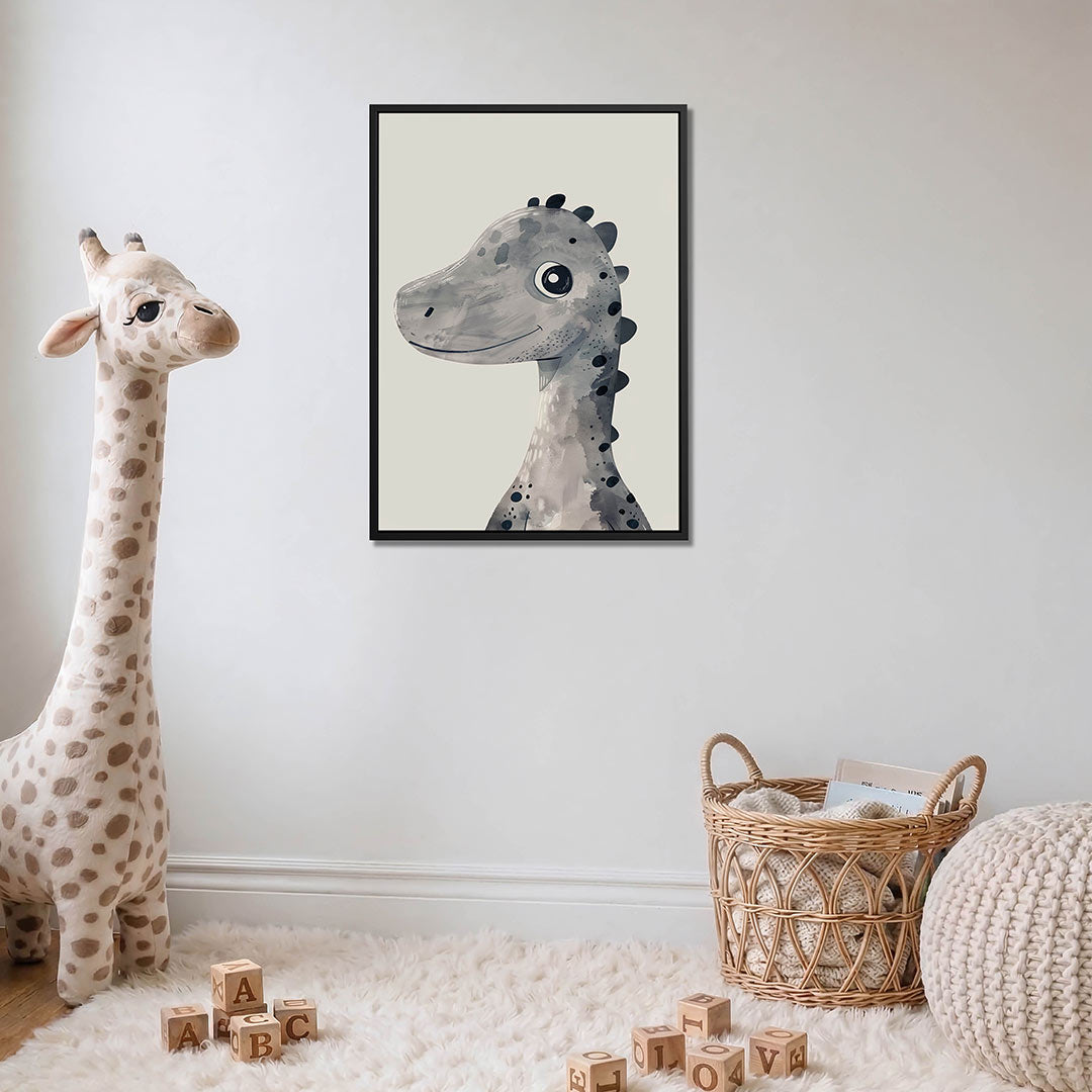 Vrolijke dinosaurus illustratie Kunstwerk