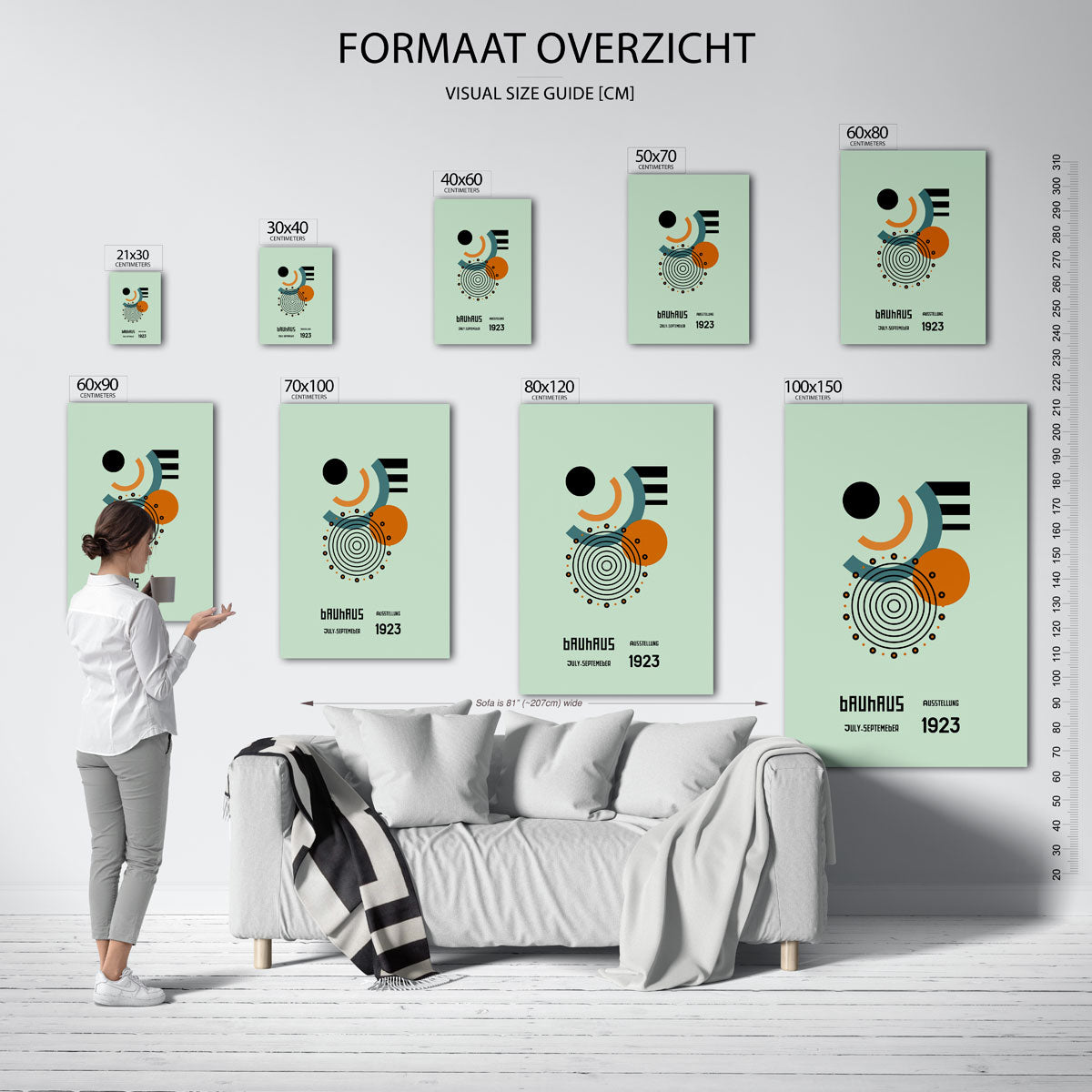 Cirkelvormen en lijnen Poster