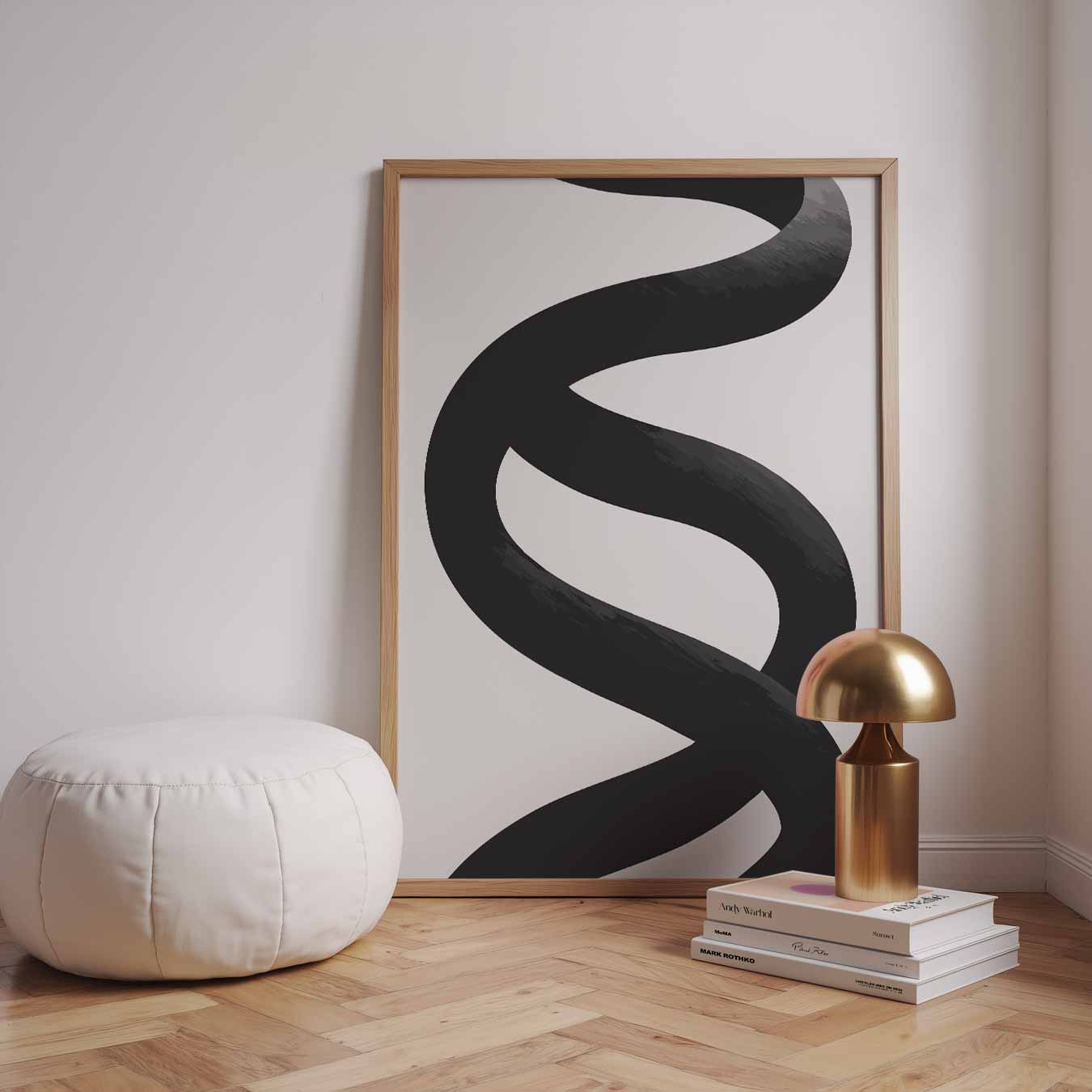 Moderne S-vormige Abstracte Kunstposter-WallArtistic