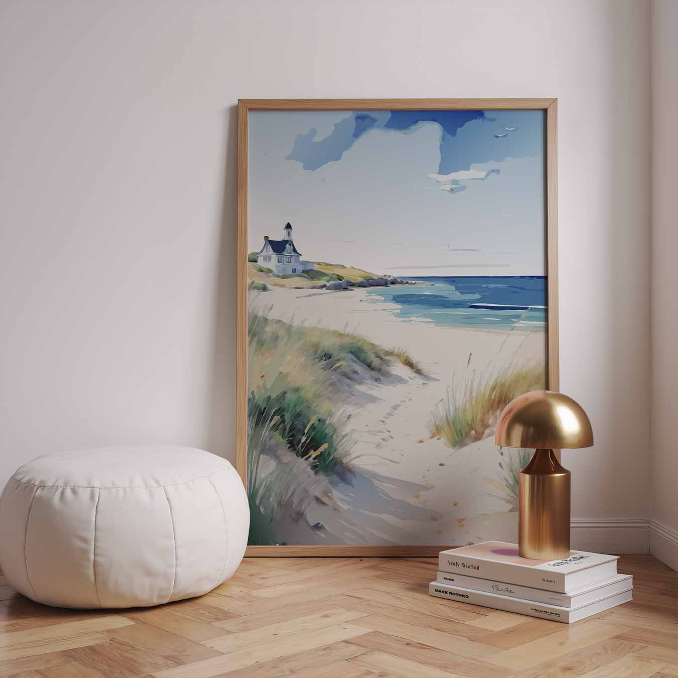 Rustgevende Stranddag Poster-WallArtistic