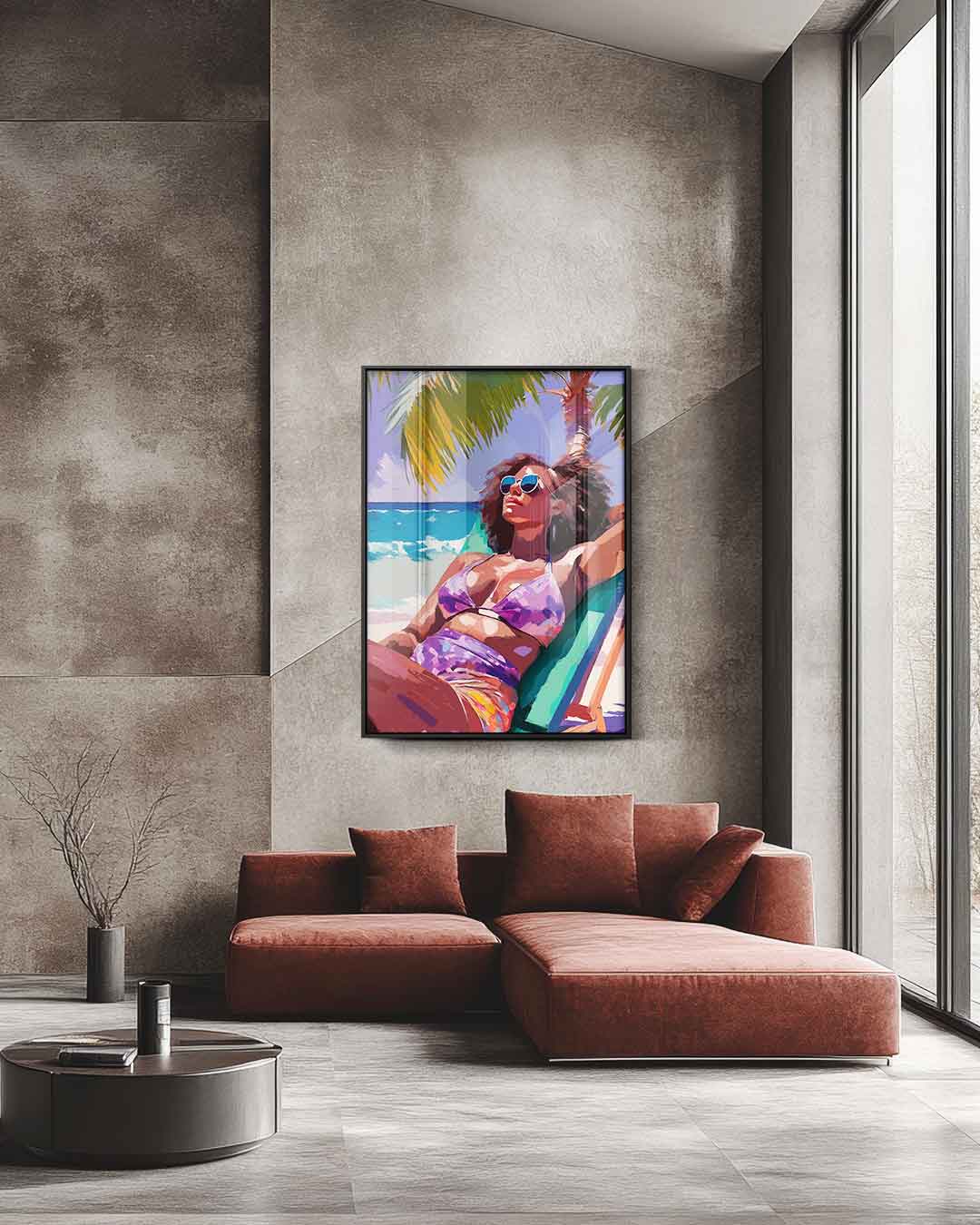 Zomerse Strandvibes Kunstwerk-canvas-dibond-plexiglas-wanddecoratie-WallArtistic