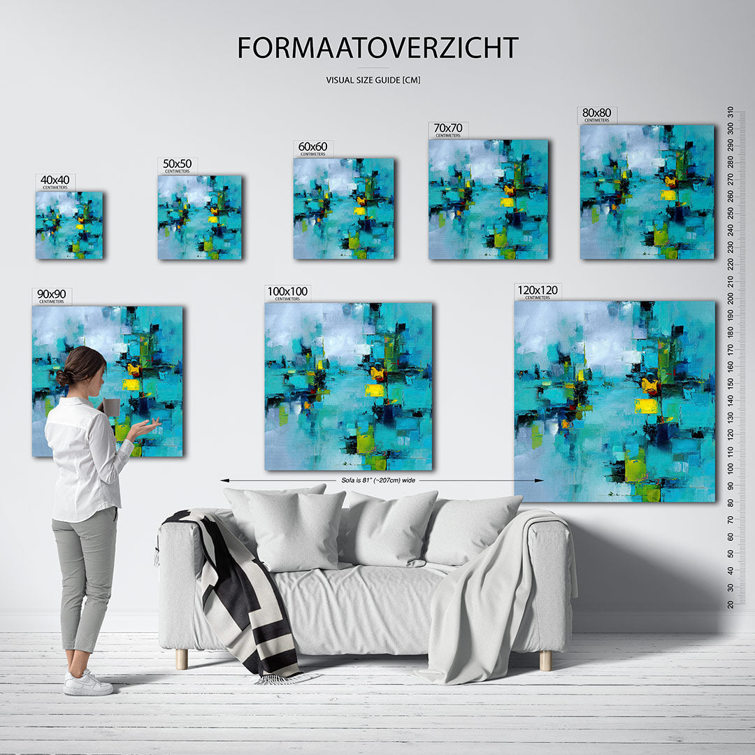 Kleurrijke geometrie Kunstwerk