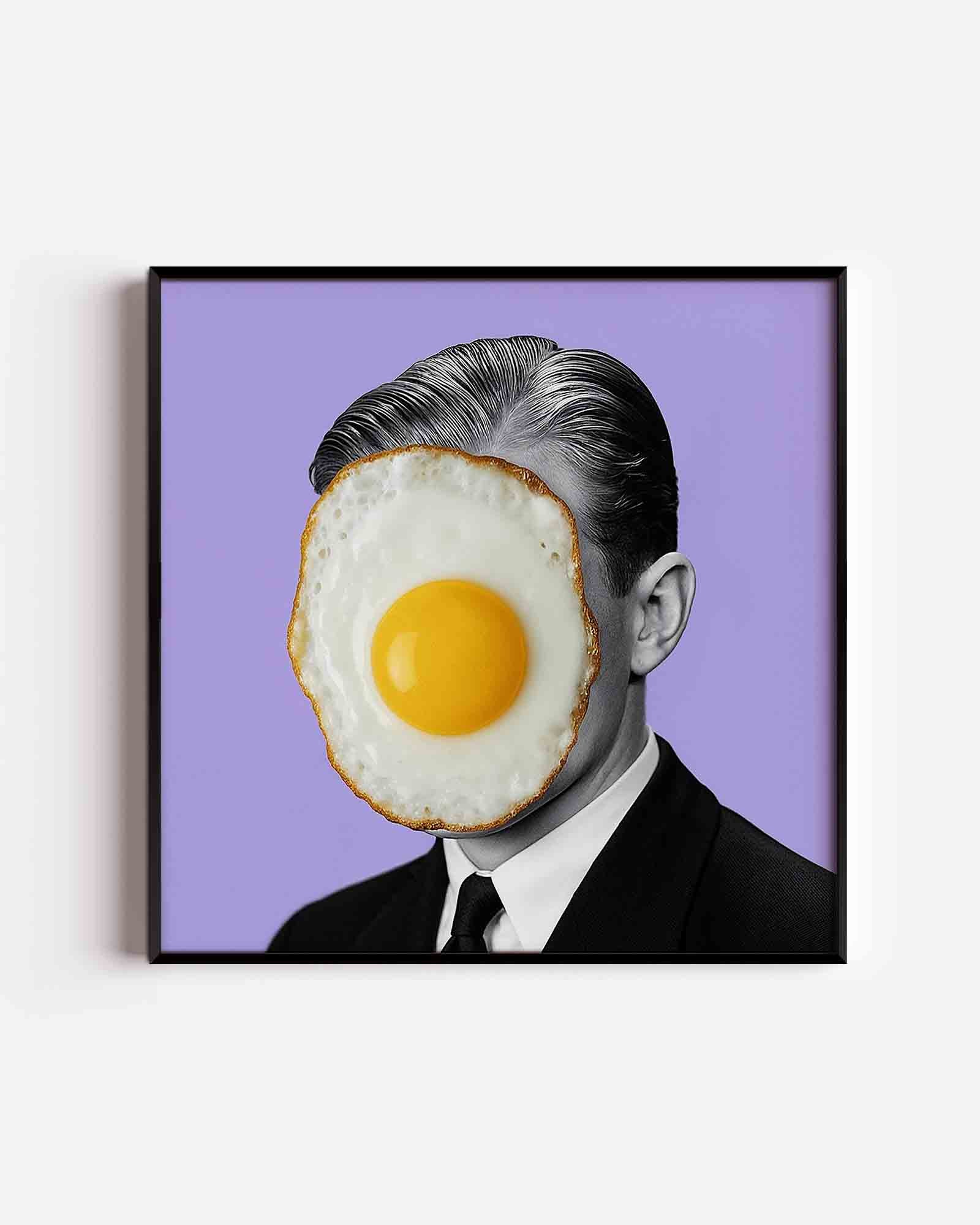 Man met gebakken ei Poster