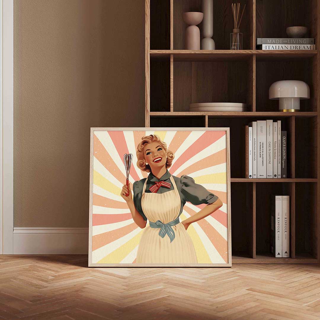 Lachende vrouw met garde Poster