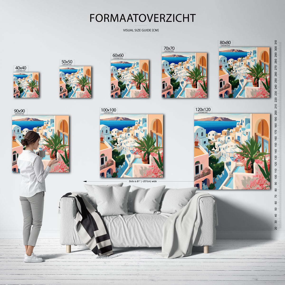 Mediterrane huizen Poster