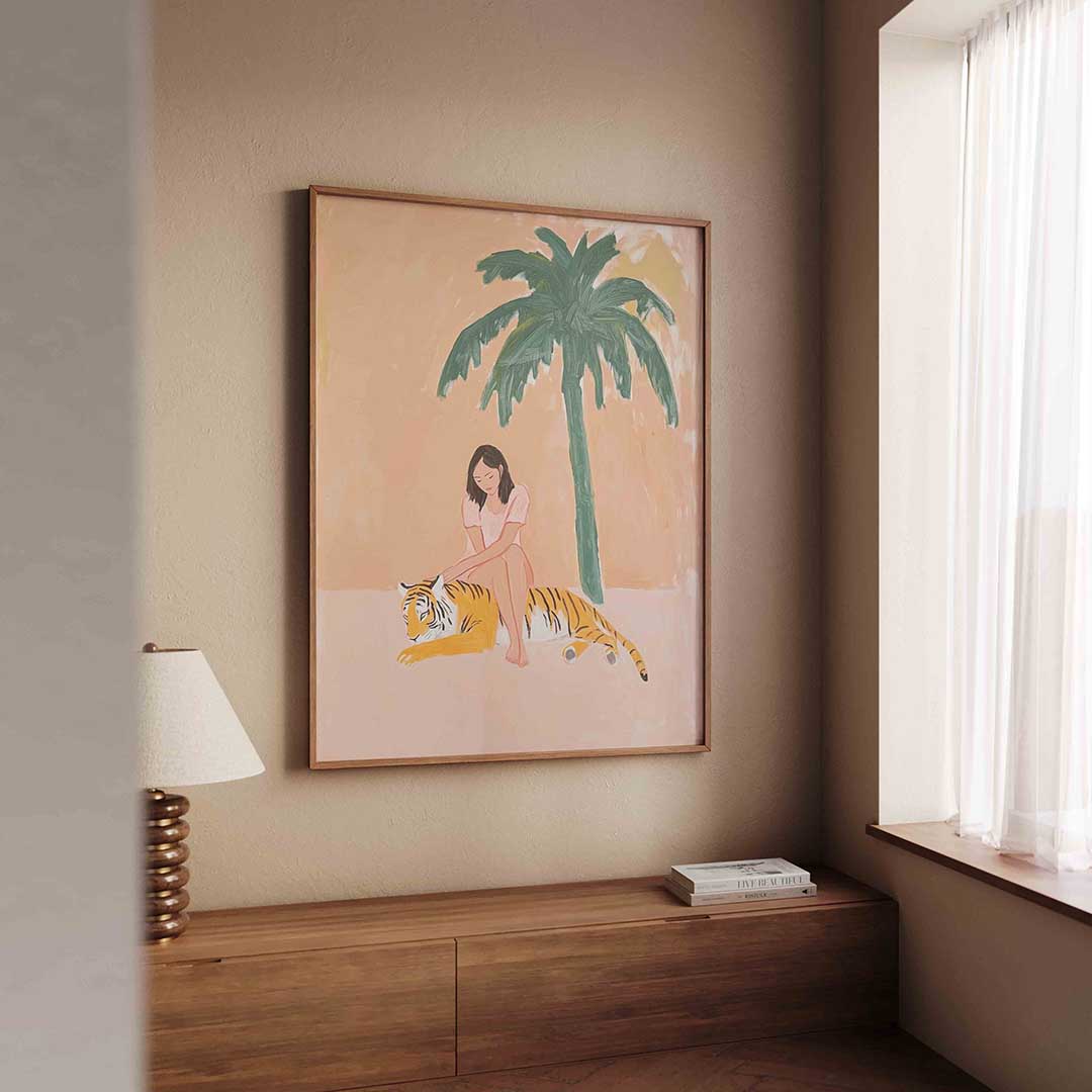 Vrouw met tijger Poster