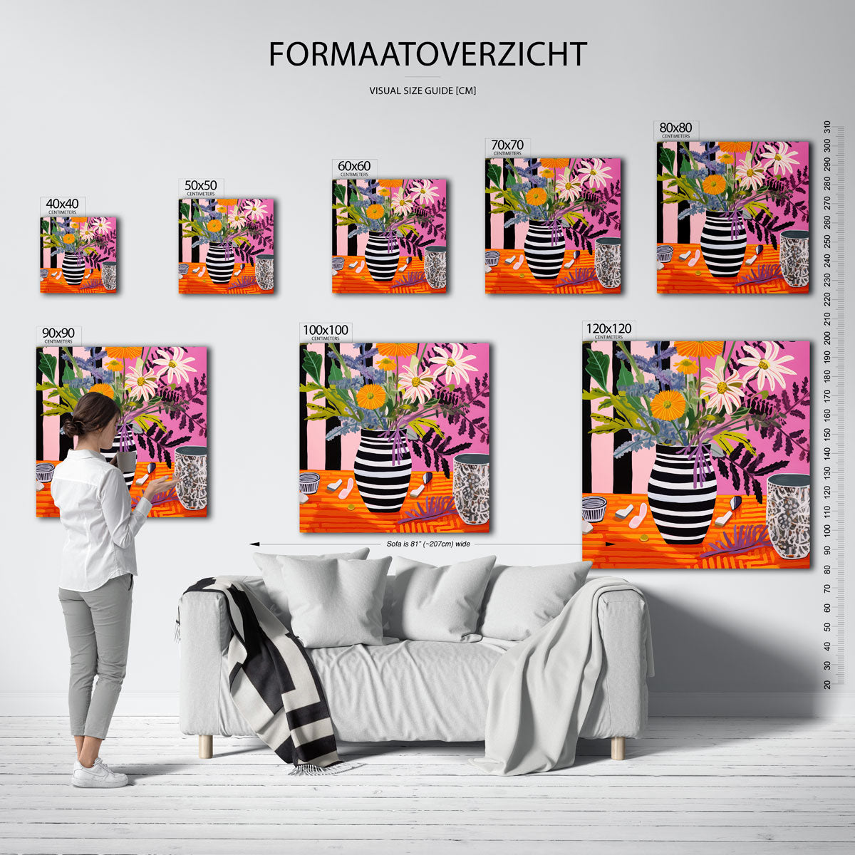Bloemen in vaas Poster