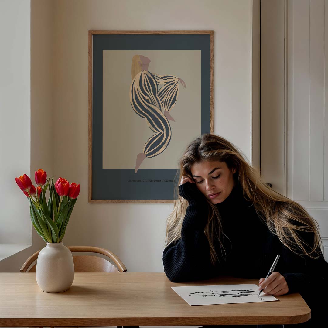 Moderne Kunstzinnige Vrouw Poster-WallArtistic