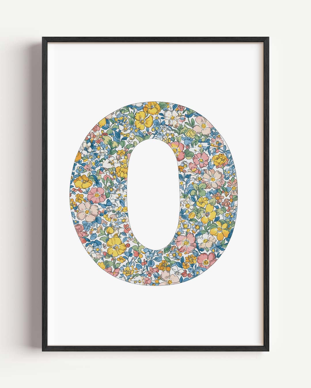 Bloemenpracht Letter O Poster-WallArtistic