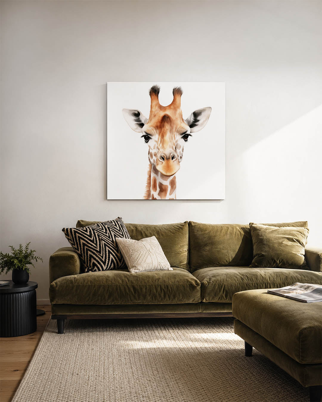 Giraffe portret Kunstwerk