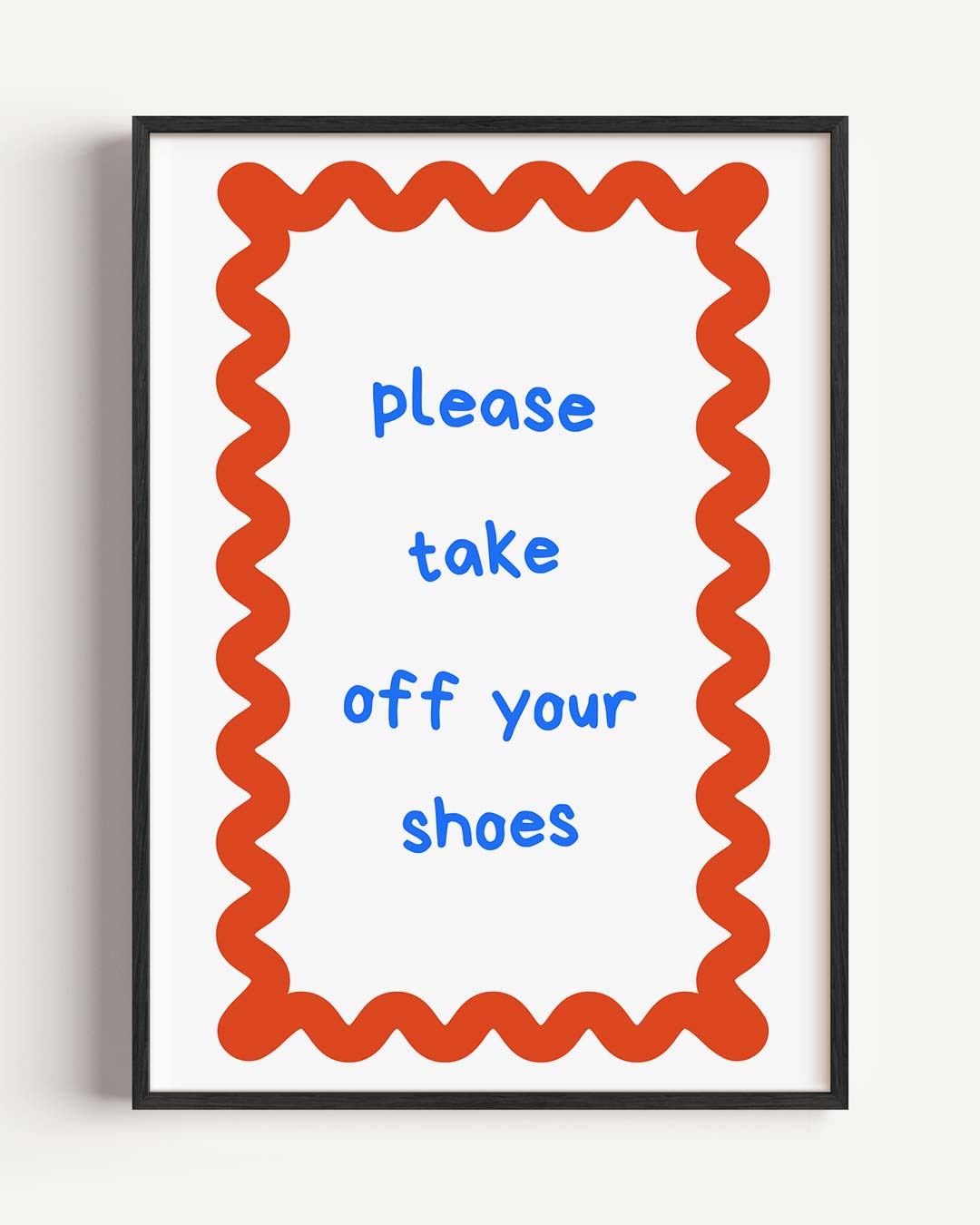 Welkomstposter "Schoenen Uit! Poster-WallArtistic